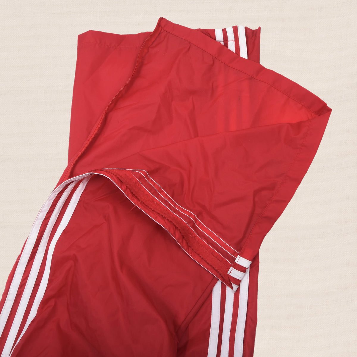 Vintage 1980er Adidas Nylon Regenhose Gr. 54 - Rot