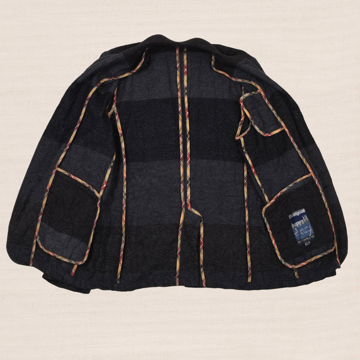 Desigual Patchwork Tweed Sakko Gr. 50