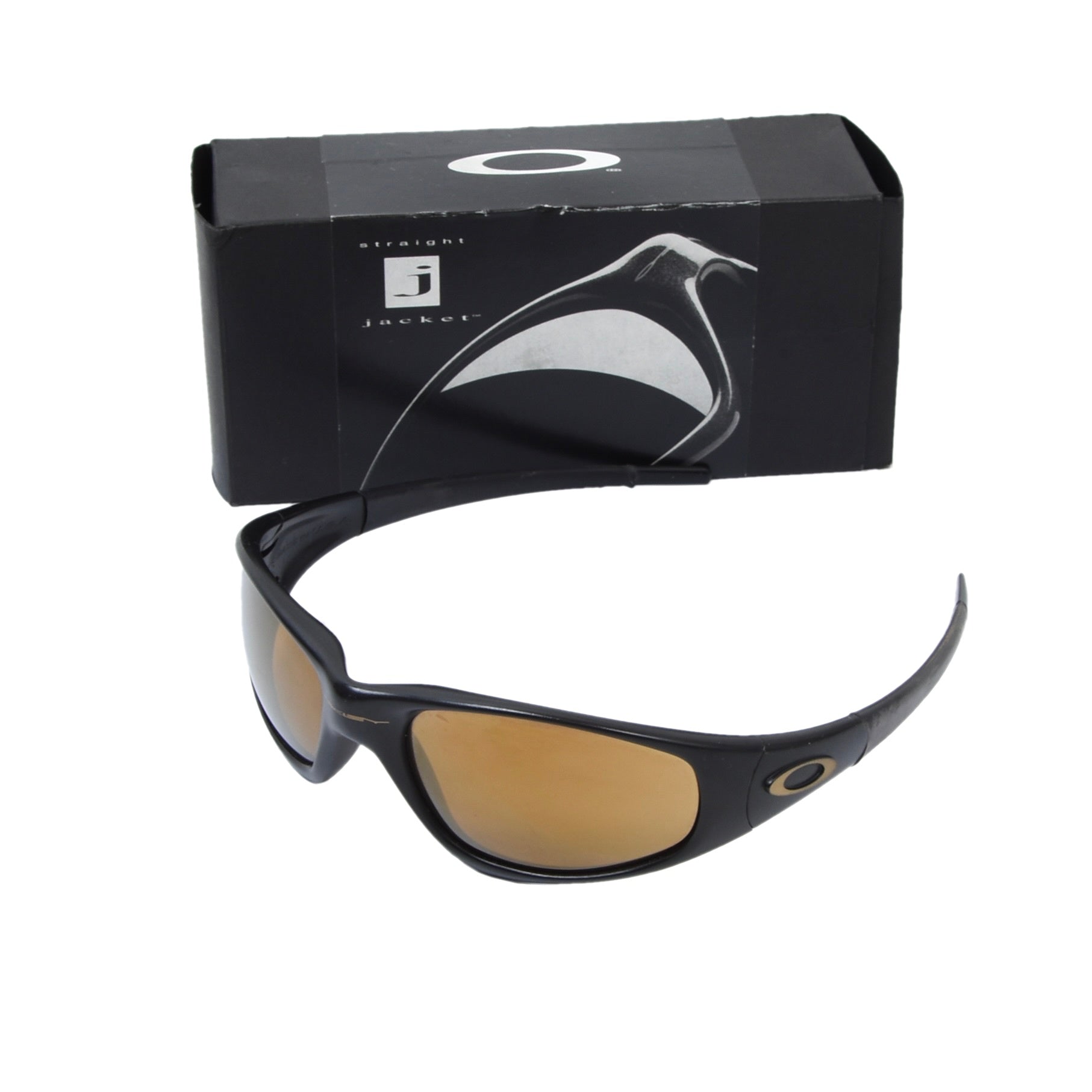 Oakley Gen Straight Jacket Sunglasses with Box Black/Gold Iridium