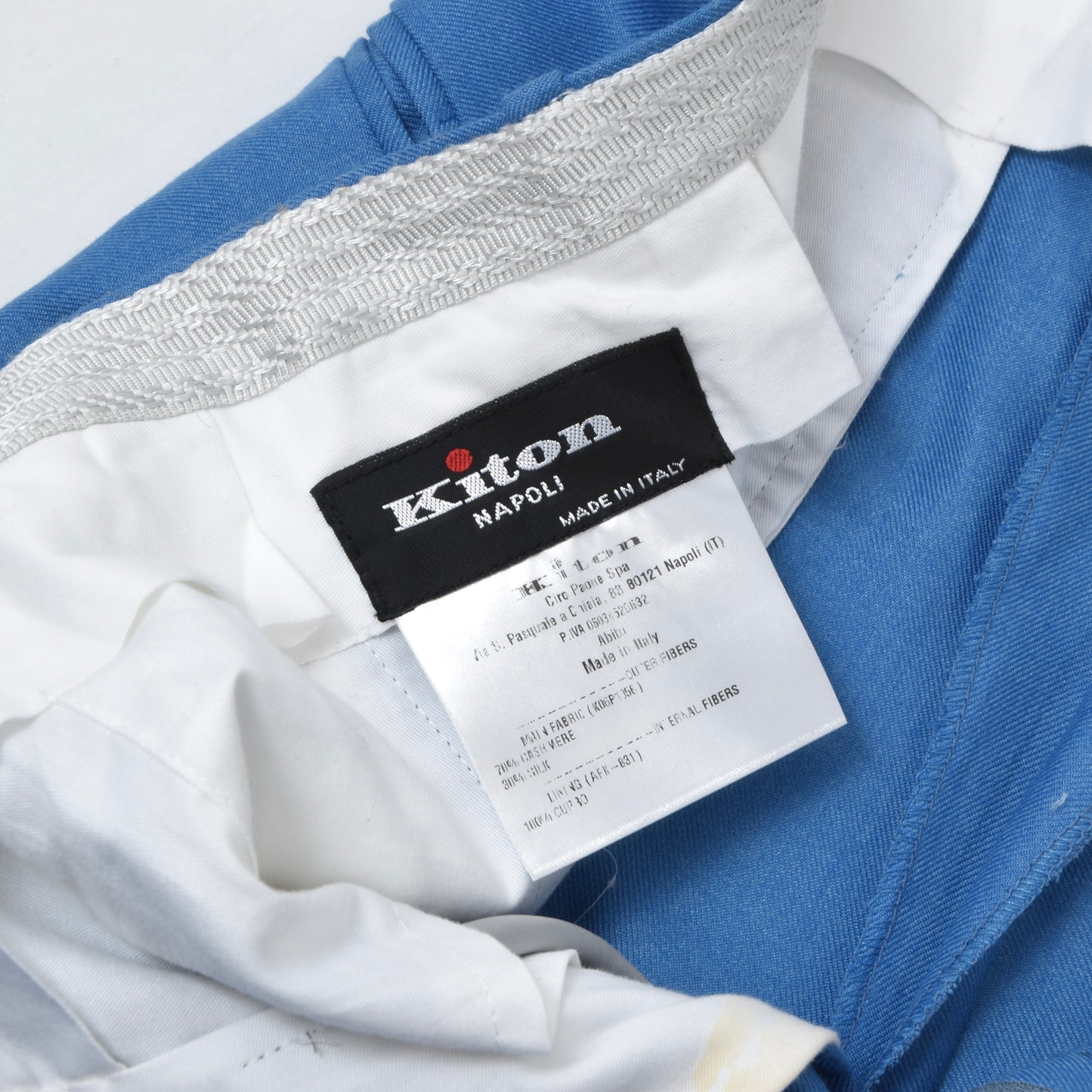 Kiton Napoli 70% Kaschmir 30% Seide Anzug Größe 56 ca. 57,5cm - Blau