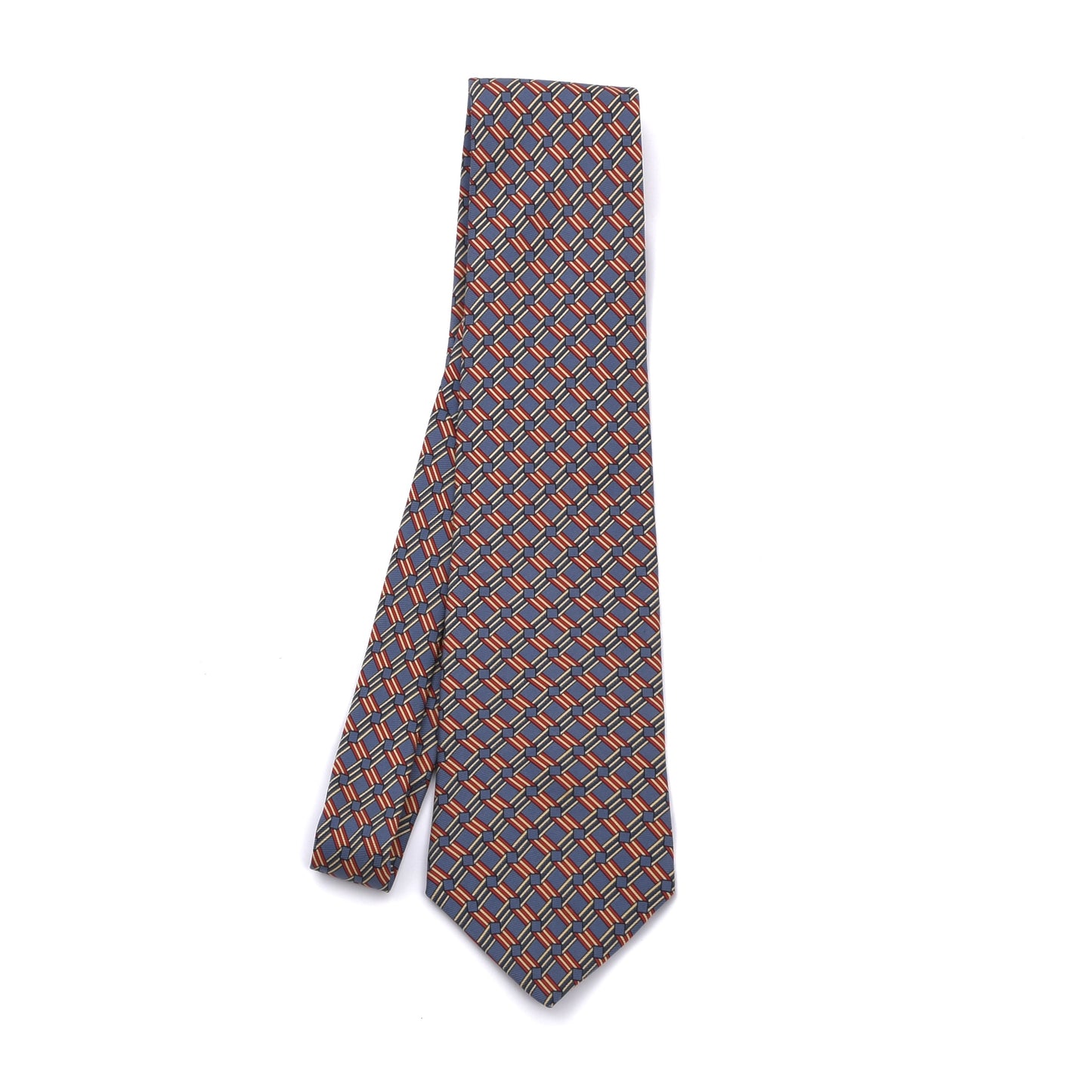 Royal Country Life Silk Tie ca. 147,5cm/9,7cm Made in England - Basketweave Print