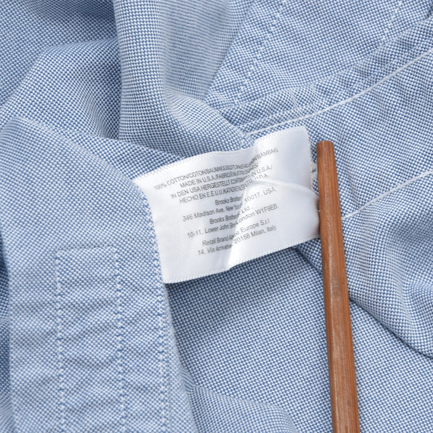 Brooks Brothers Oxford Shirt Size 15 1/2 Slim Fit Made in USA - Blue