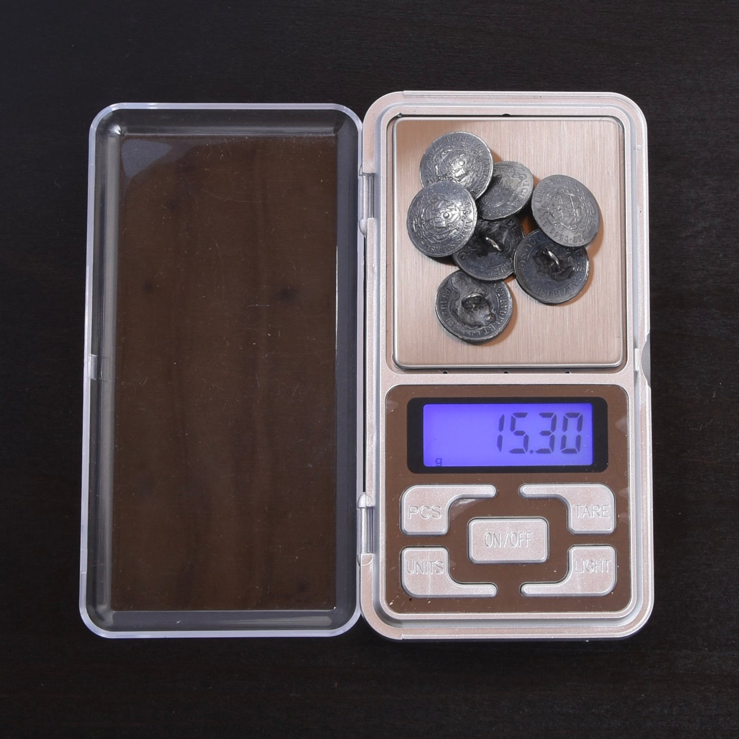 7x .925 Silver Trachten Buttons ca. 15.30g - Salzburg Coins