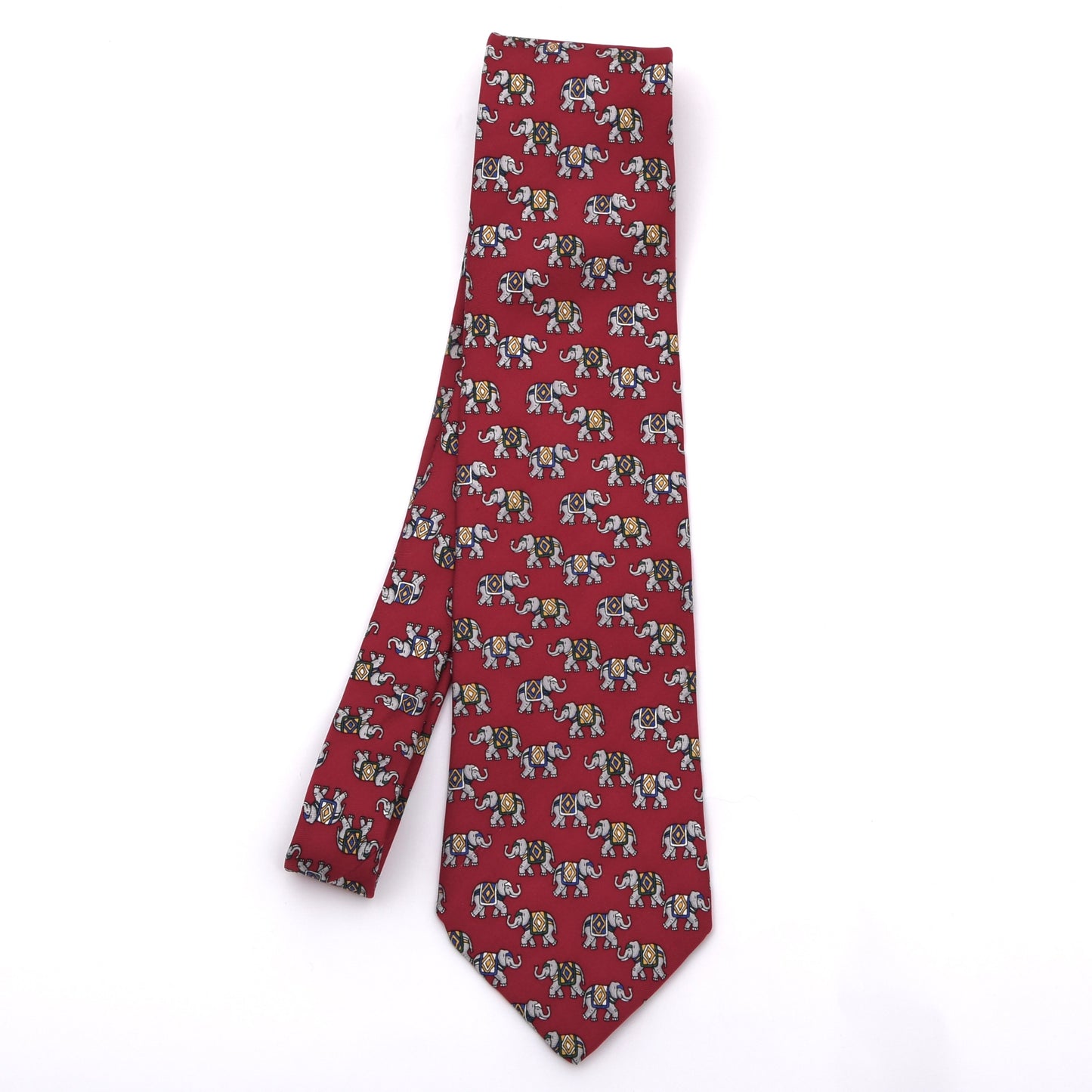 Brooks Brothers Vintage Silk Tie Made in USA - Red Elephants