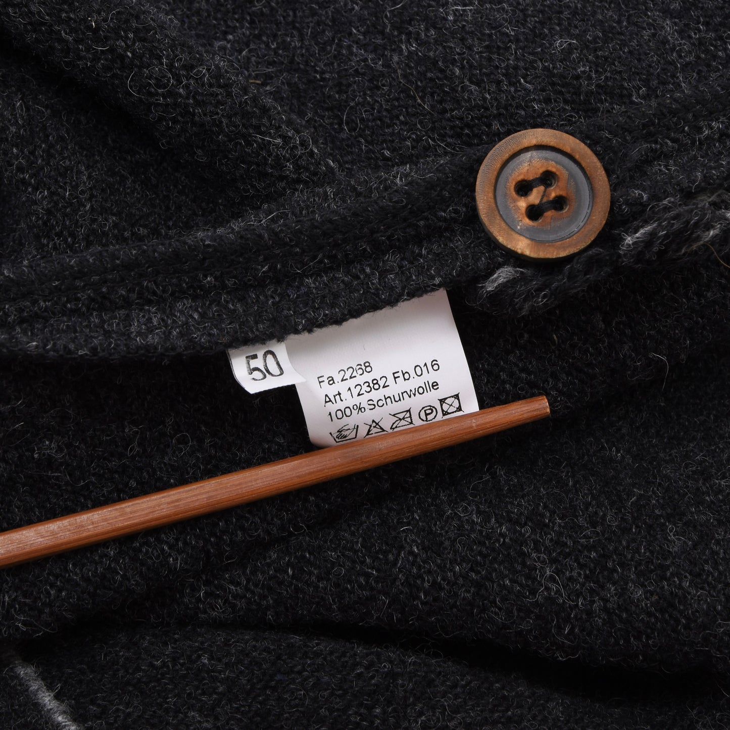Grasegger Wollstrickjacke/Trachtenweste Größe 50 ca. 55cm - Grau