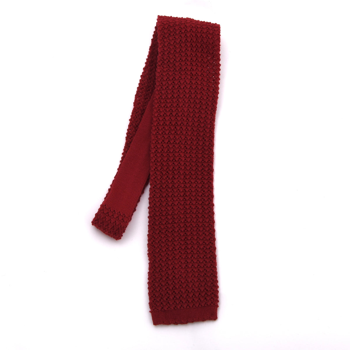 NOS Bleyle Grob Gestrickte Wollkrawatte – Rot