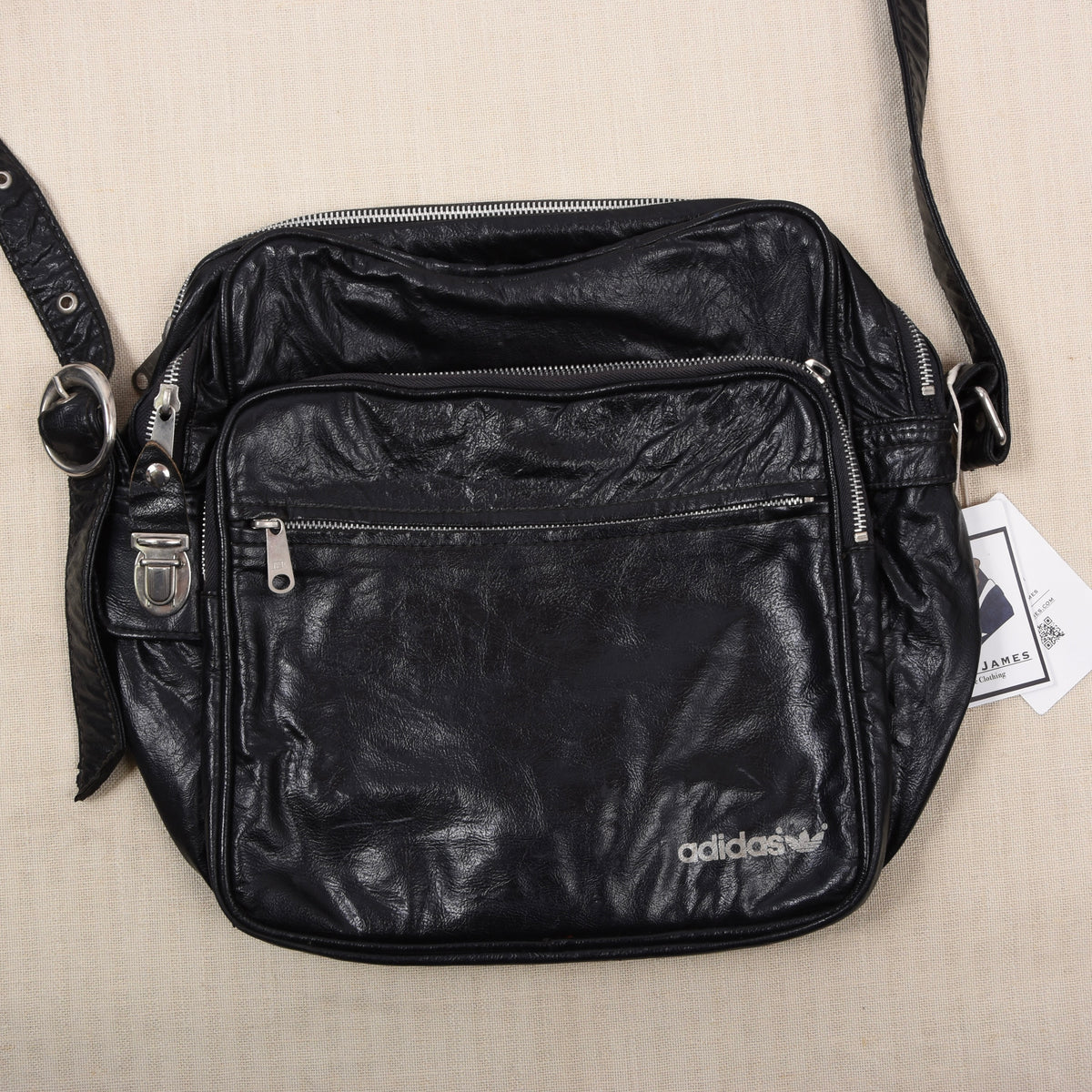 Vintage Adidas Crossbody Bag Art. 4202 Made in Yugoslavia - Black