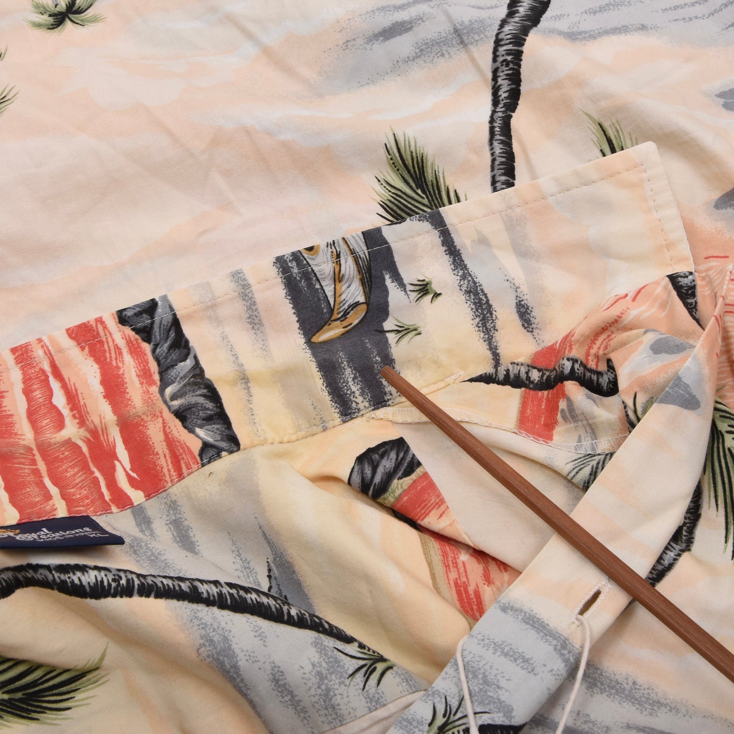 Royal Creations Aloha Shirt Size XL ca. 64cm Made in Hawaii - Palm Print