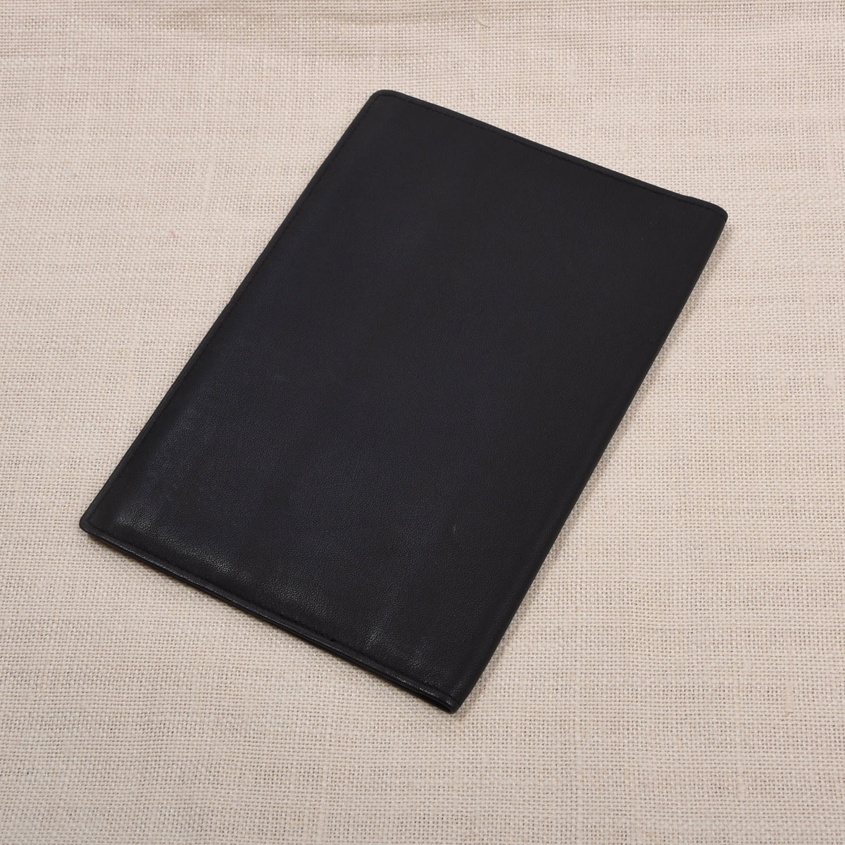 NOS Leplat Leather Passport Cover/Wallet Made in Germany - Charcoal