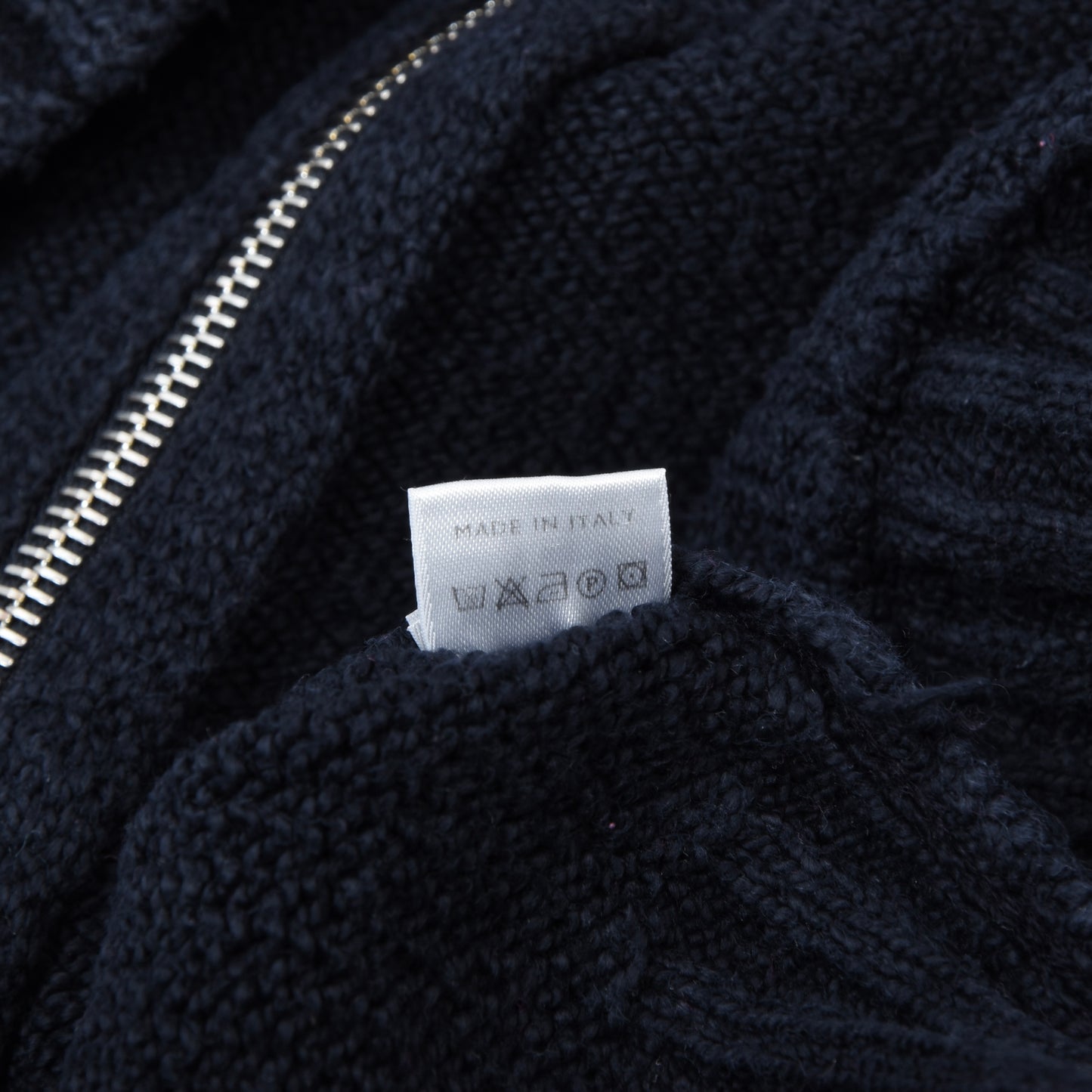 Loro Piana Cotton Cardigan Sweater Size 54 Chest ca. 62.5cm - Navy Blue