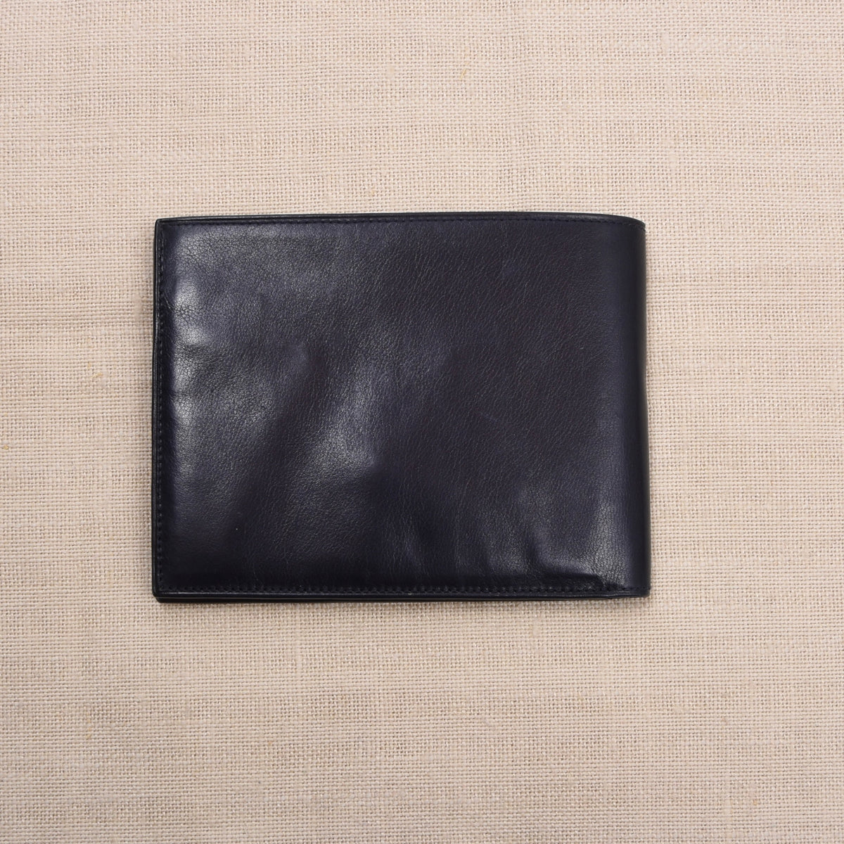NOS Glattleder Brieftasche - Marineblau