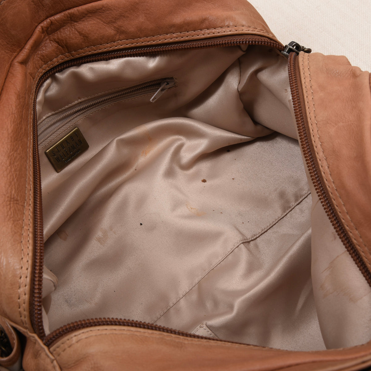Stuart Weitzman Leder Handtasche Made in Spain - Tan