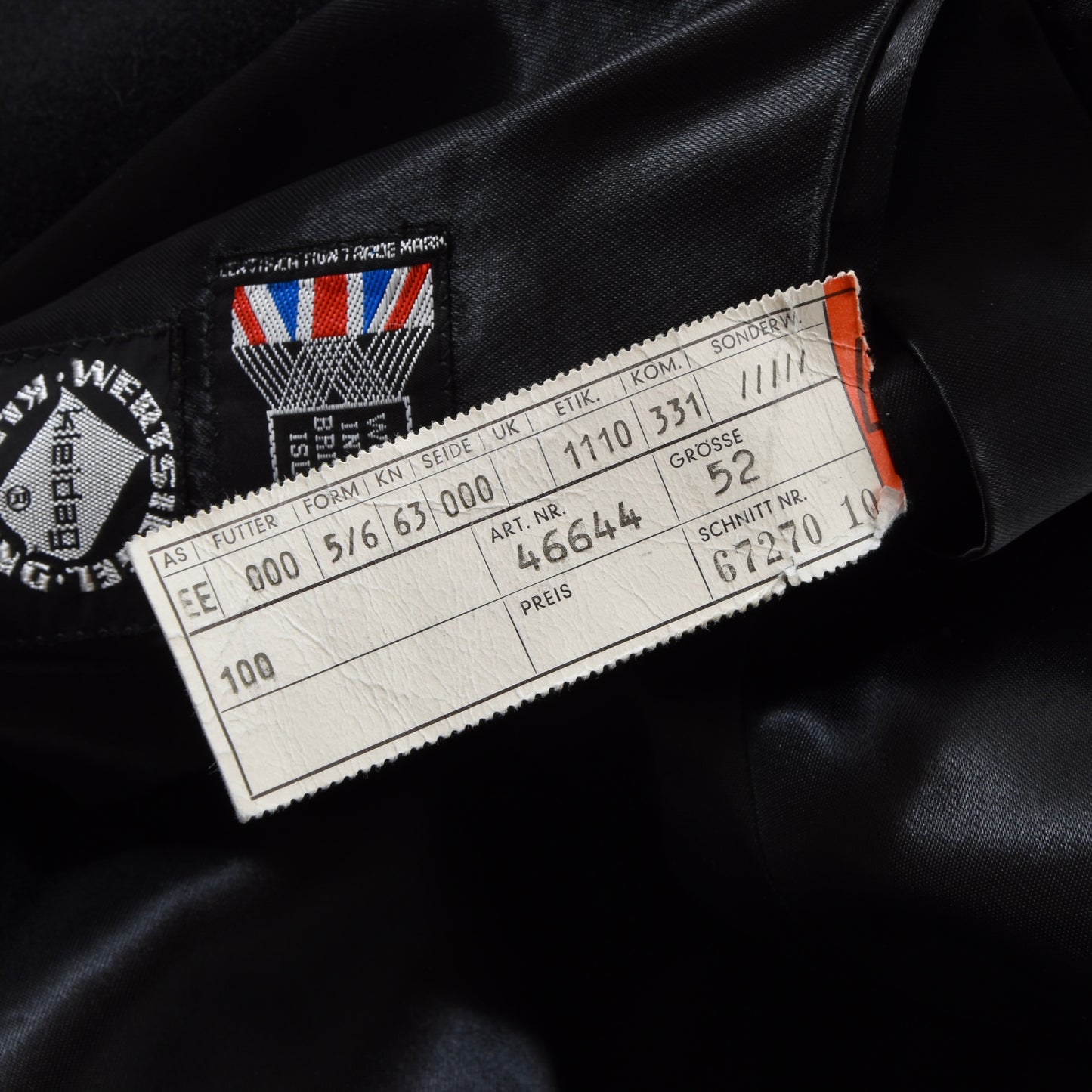 Vintage Knilli Zweireihiger Wollmantel Größe 52 - Mitternachtsblau/Schwarz