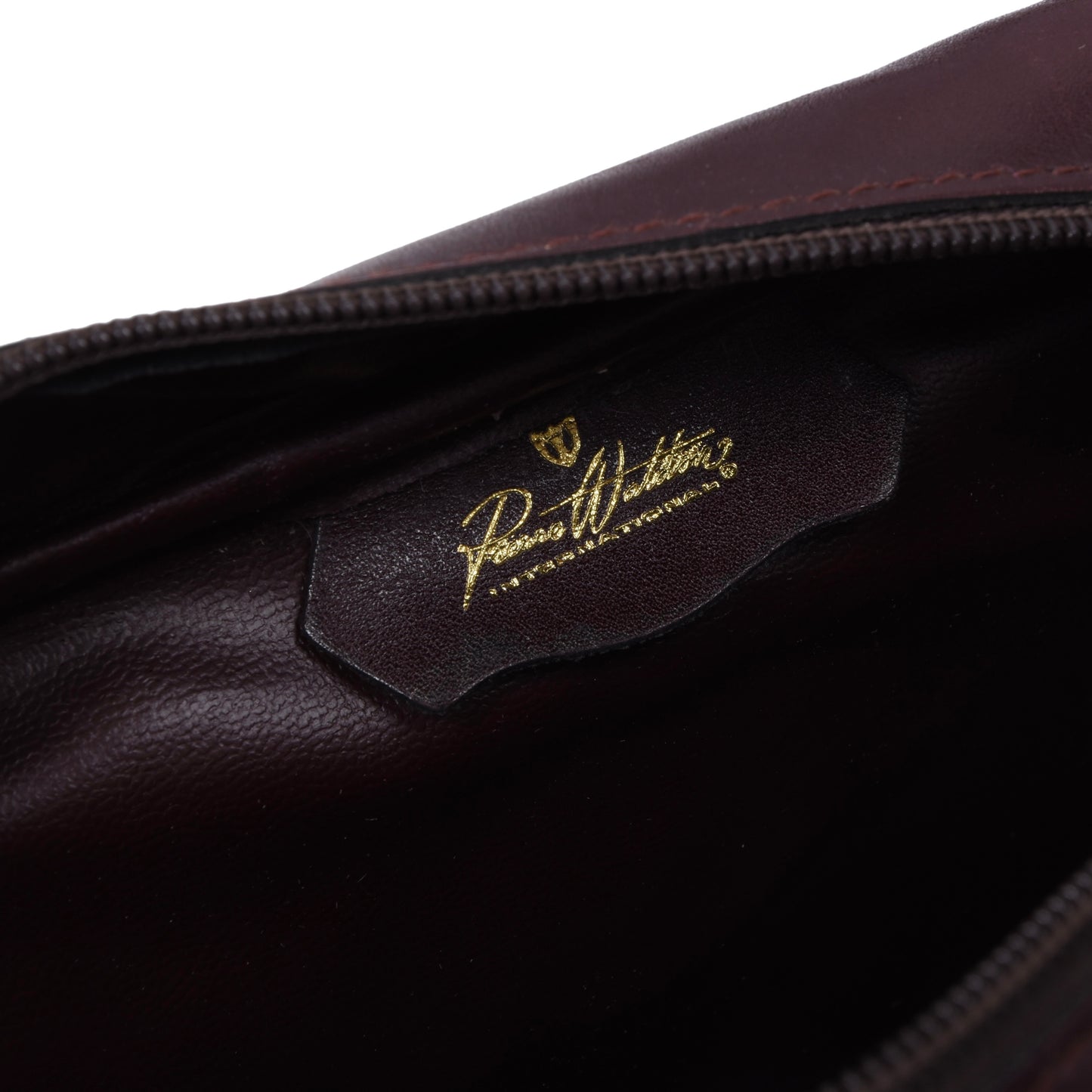 Pierre Waldon Leather Toiletry Bag - Burgundy
