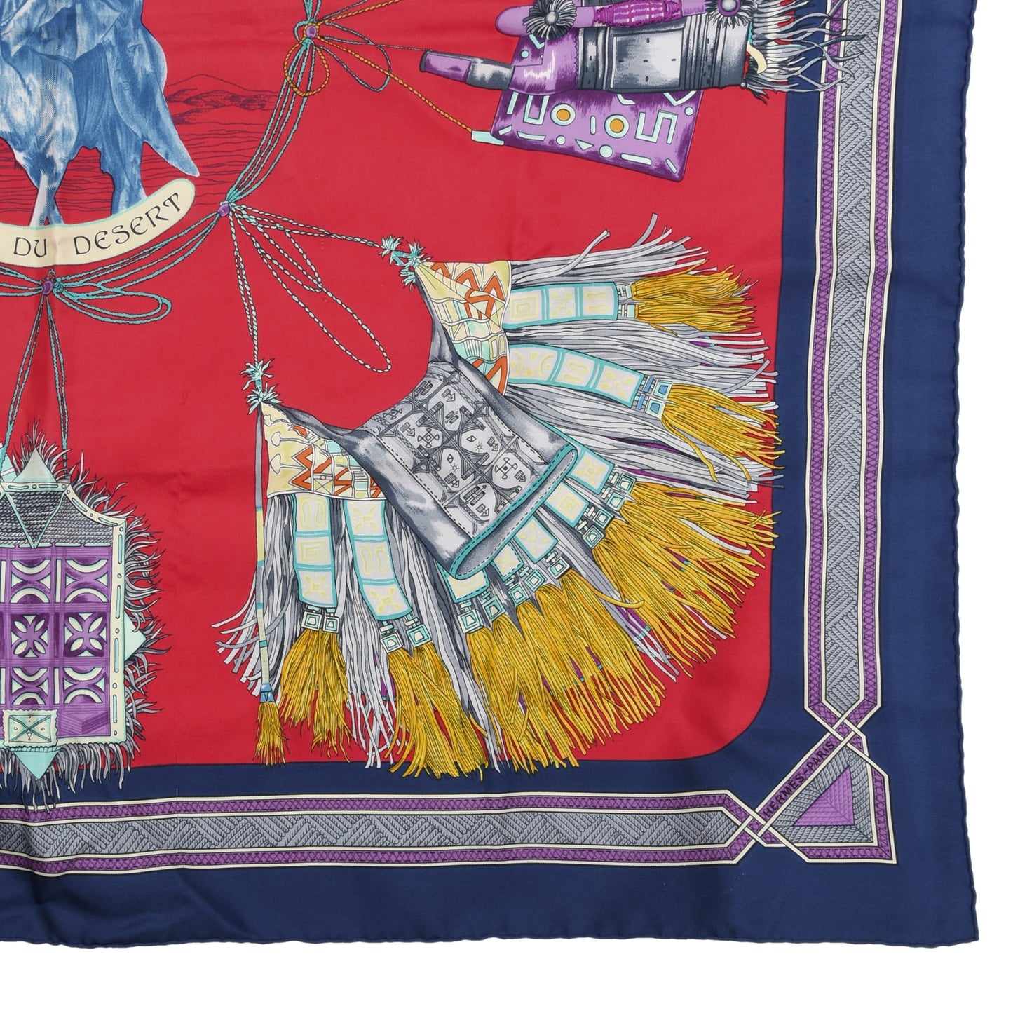 Hermès Paris Cuirs du Désert x Françoise de la Perrière Seidenschal
