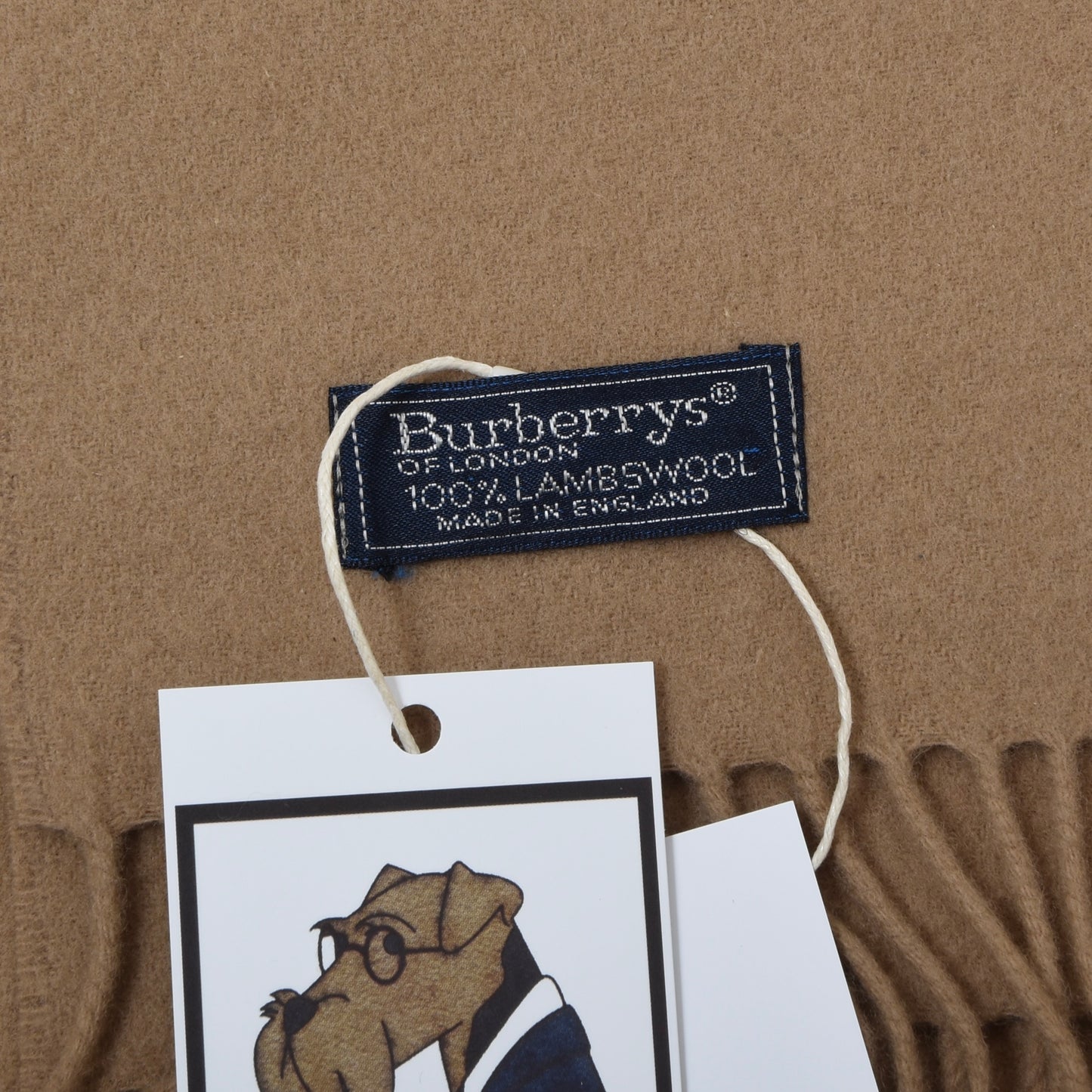 Vintage Burberrys 100% Wool Scarf ca. 178cm - Beige