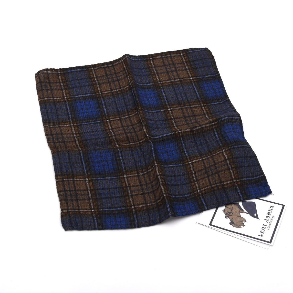 Klassik Wendbar Wolle Einstecktuch Made in Italy - Plaid/Hahnentritt