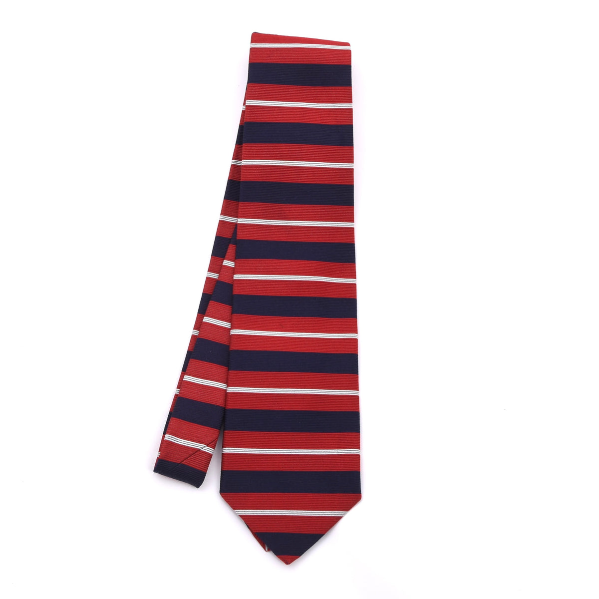 Brooks Brothers 100% Seide Krawatte Made in USA – Marineblau/Rot Streifen