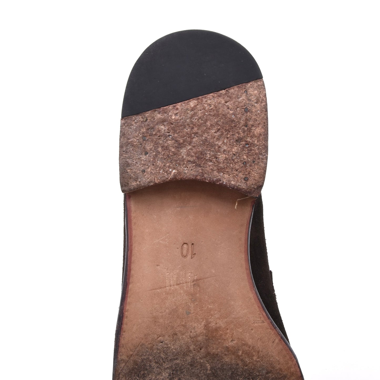Meermin Wildleder-Slipper Größe 10E – Braun