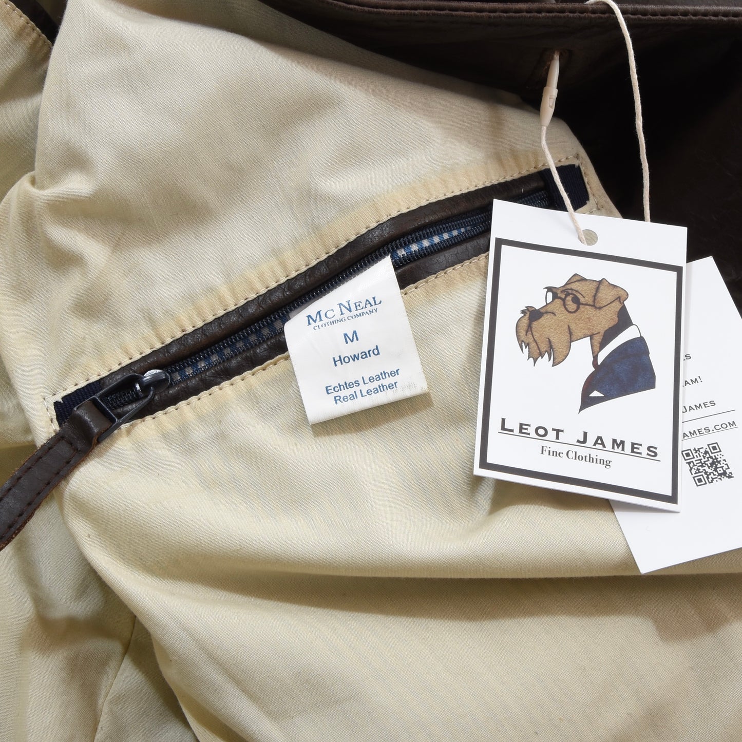 McNeal Lederjacke Gr. M Brust ca. 57cm - Braun