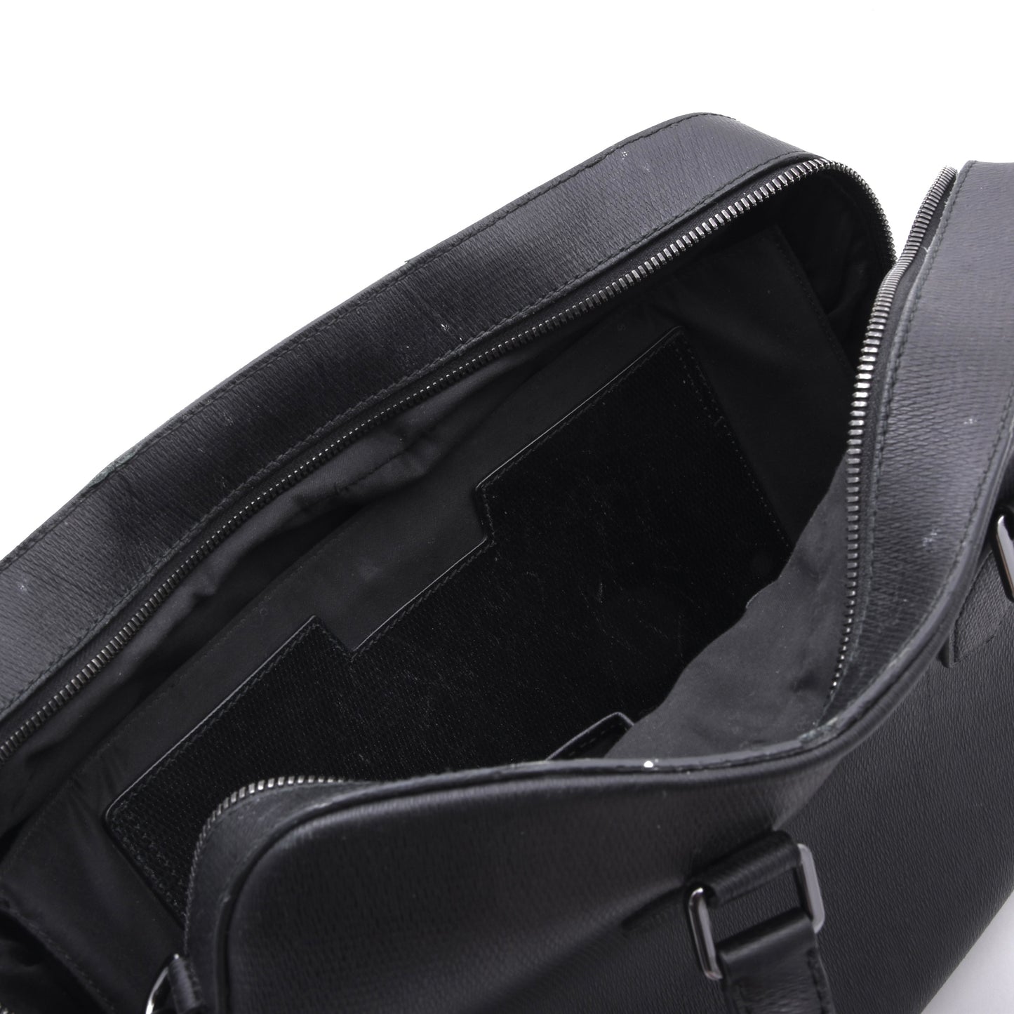 Hugo Boss Ledertasche/Laptop-Tablet-Tasche ca. 40cm - Schwarz