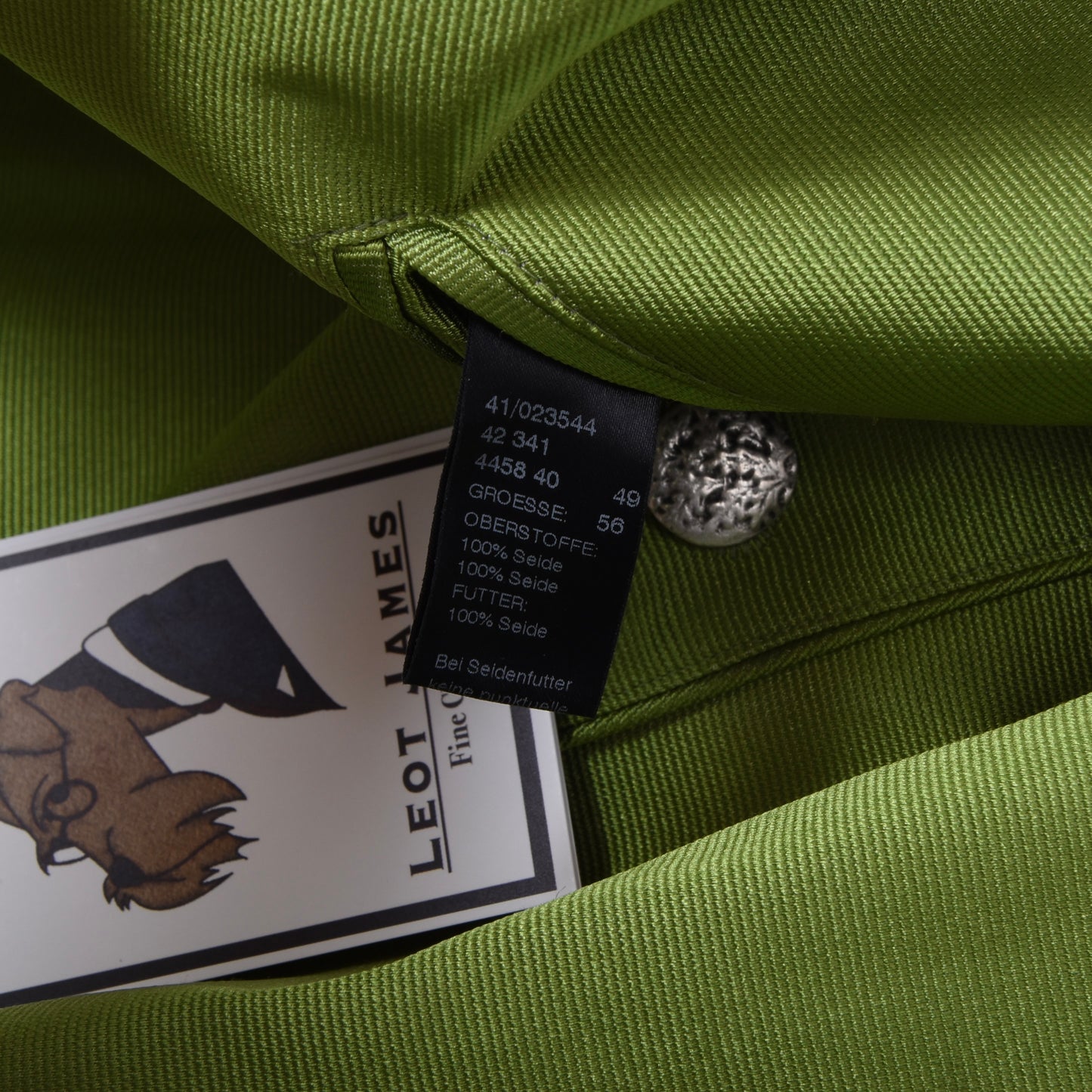 Gössl Silk Vest/Trachtengilet Size 56 ca. 58.5cm - Green