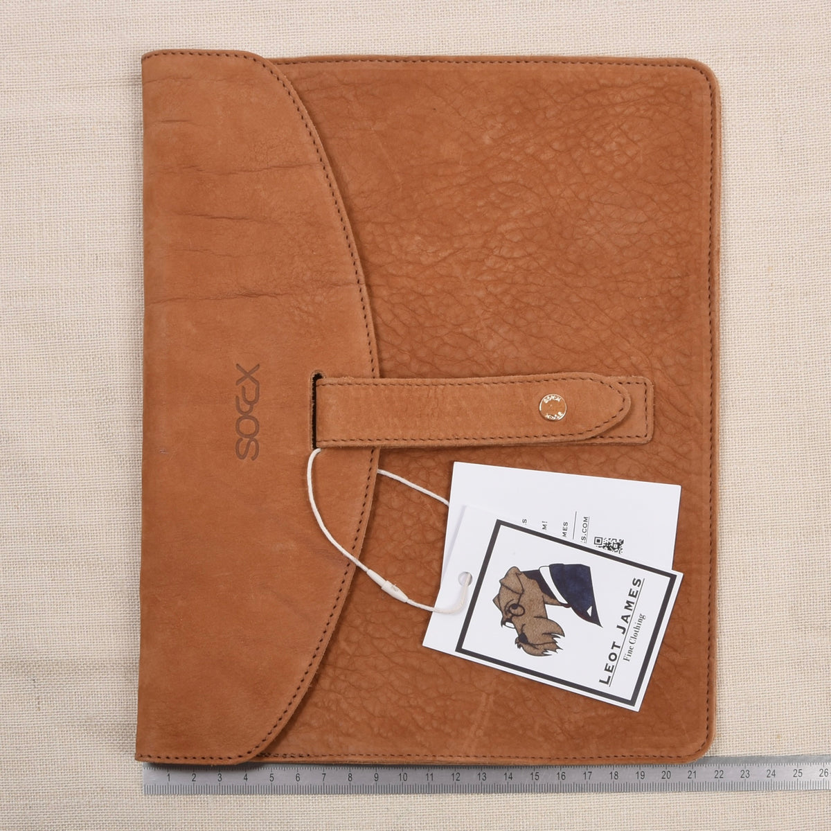 Soccx Leather Case/Receipt Wallet - Brown