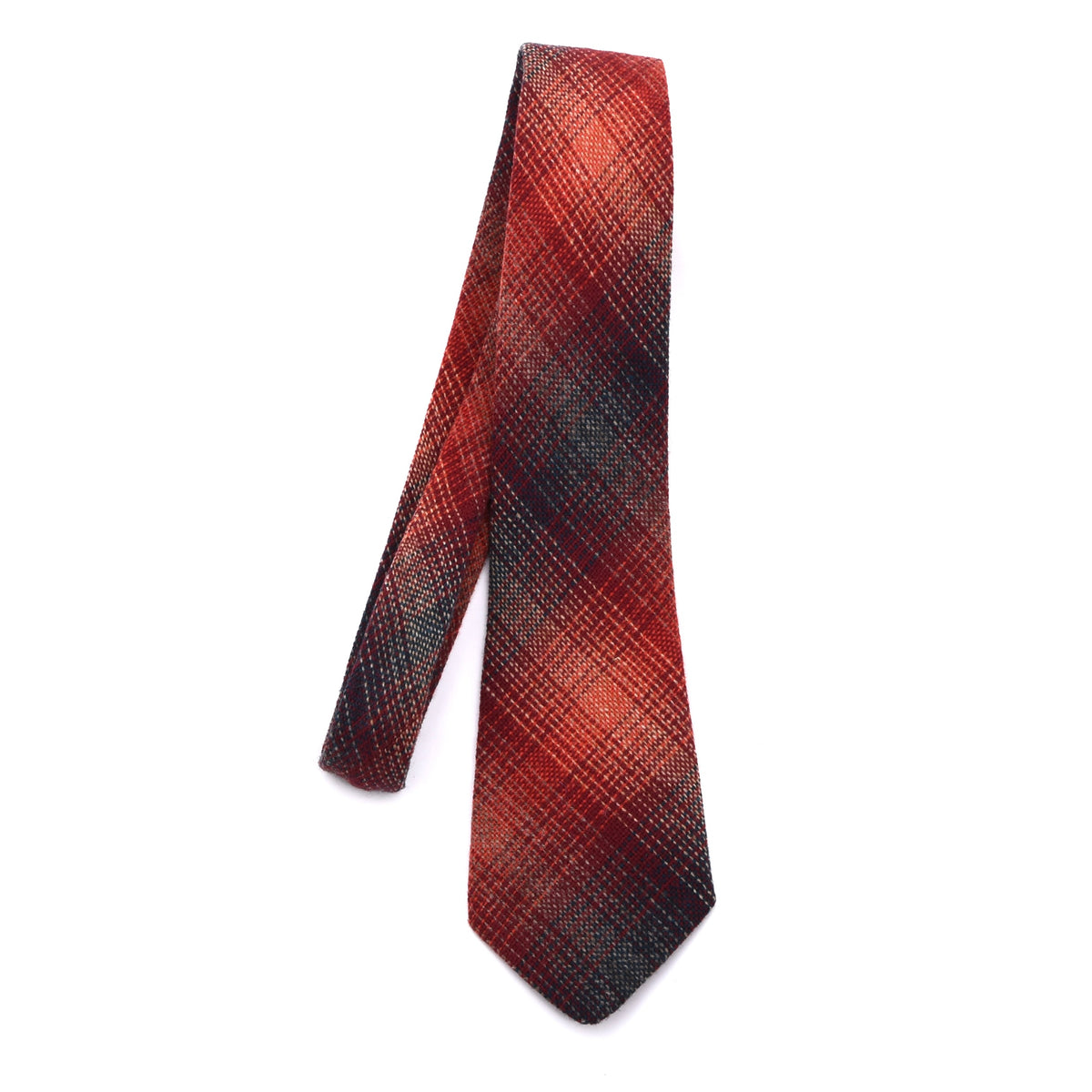 Millars Connemara Tweeds Krawatte Made in Ireland - Rot/Orange Plaid