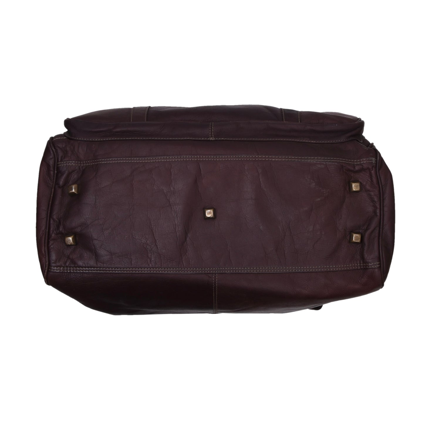 Oconi Leather Weekender/Bag ca. 48cm - Dark Brown-Burgundy