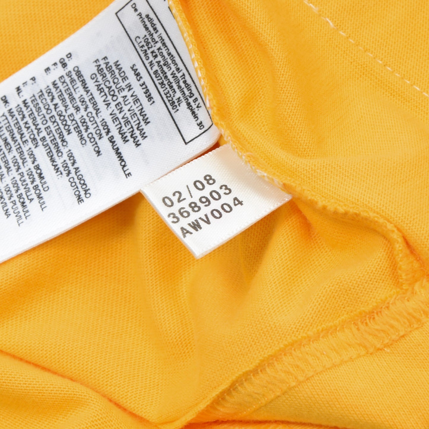 Adidas Sweden 2008 T-Shirt Size XL - Yellow