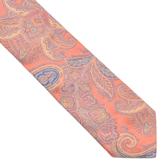 Stassny x Ascot 100% Silk Tie ca. 149.5cm/9cm - Orange Paisley