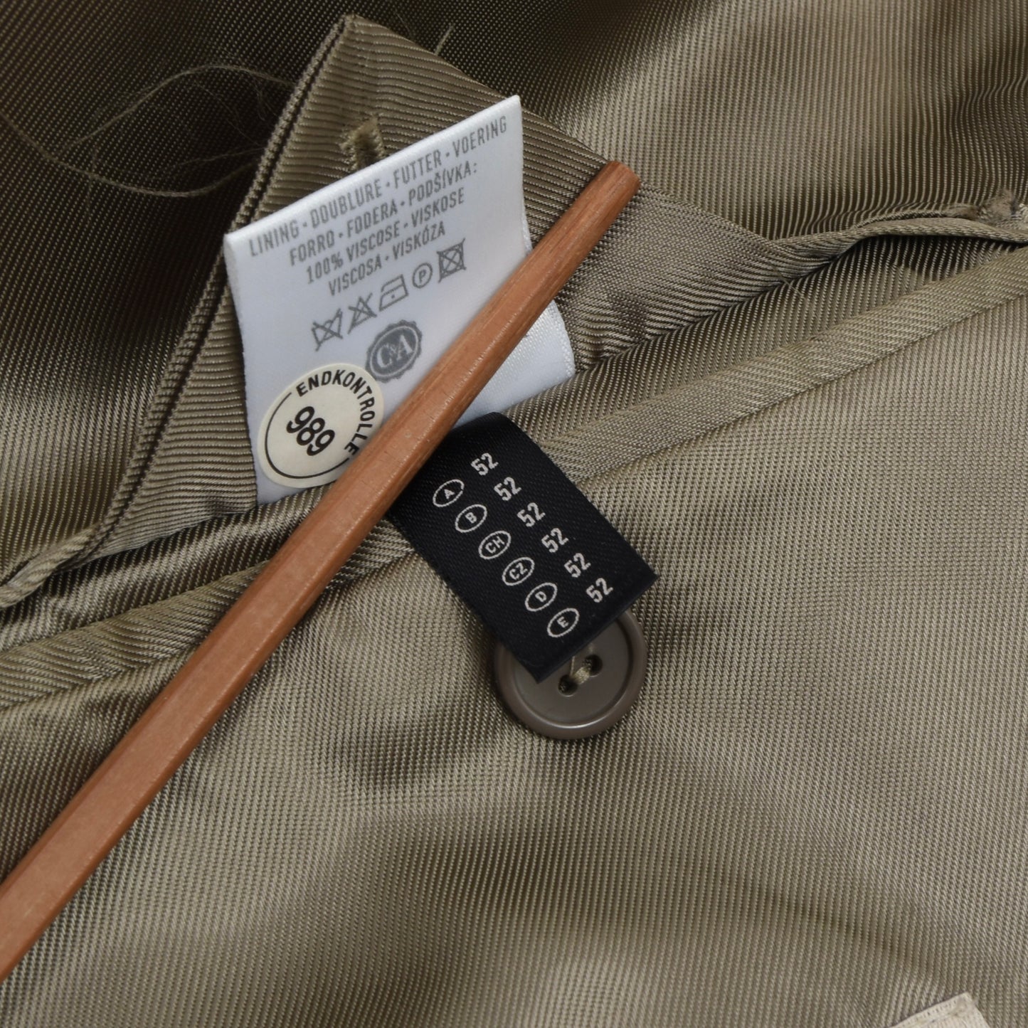 Landhaus Linen-Blend Vest/Trachtengilet Size 52 - Beige