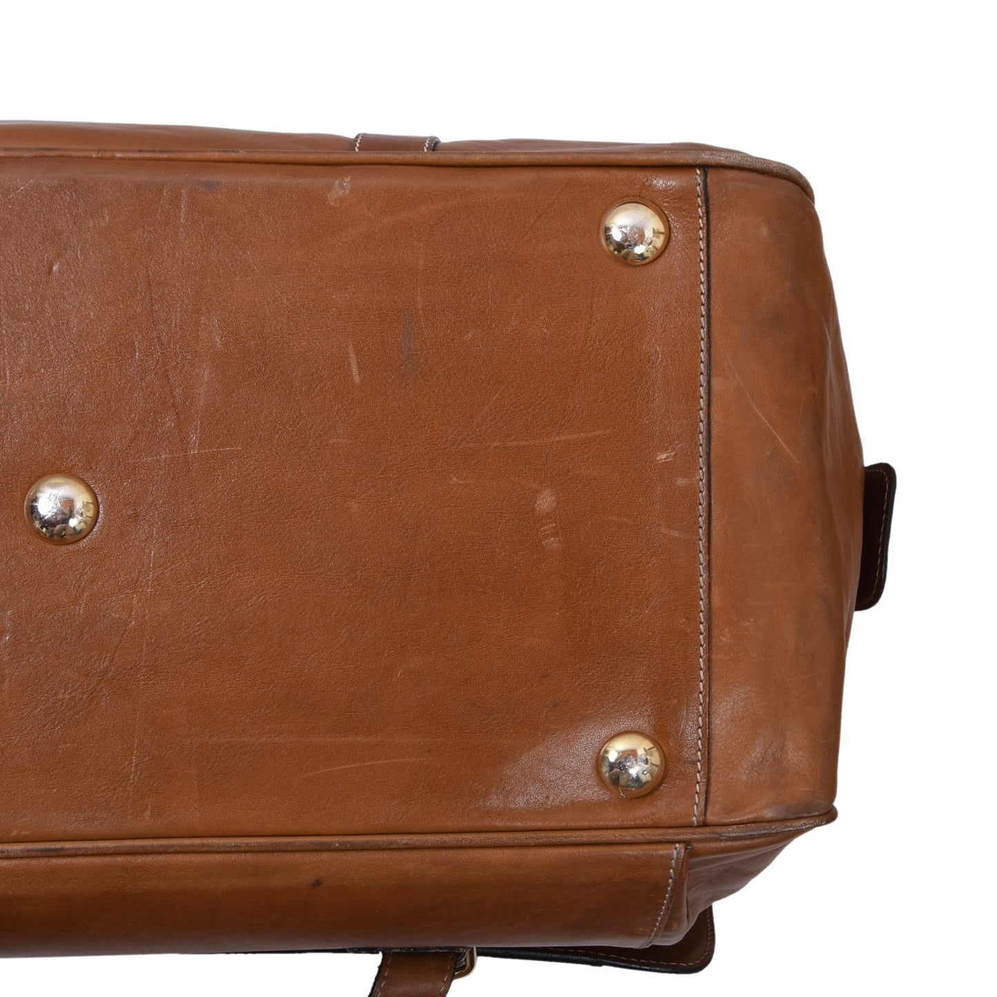 Bally Vintage Leather Weekender/Duffle Bag ca. 53cm - Brown