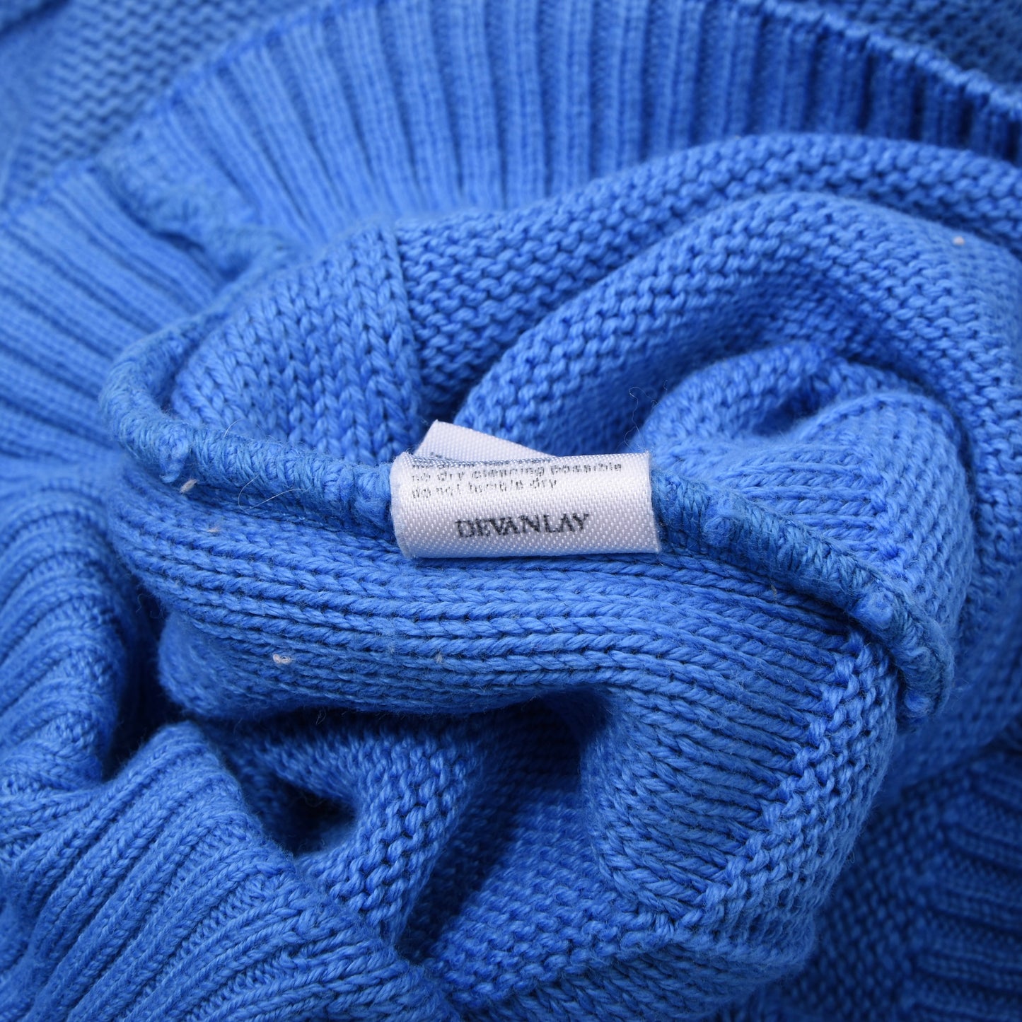Vintage Lacoste Baumwollpullover, hergestellt in Frankreich, Größe 5 (ca. 59 cm) – Blau