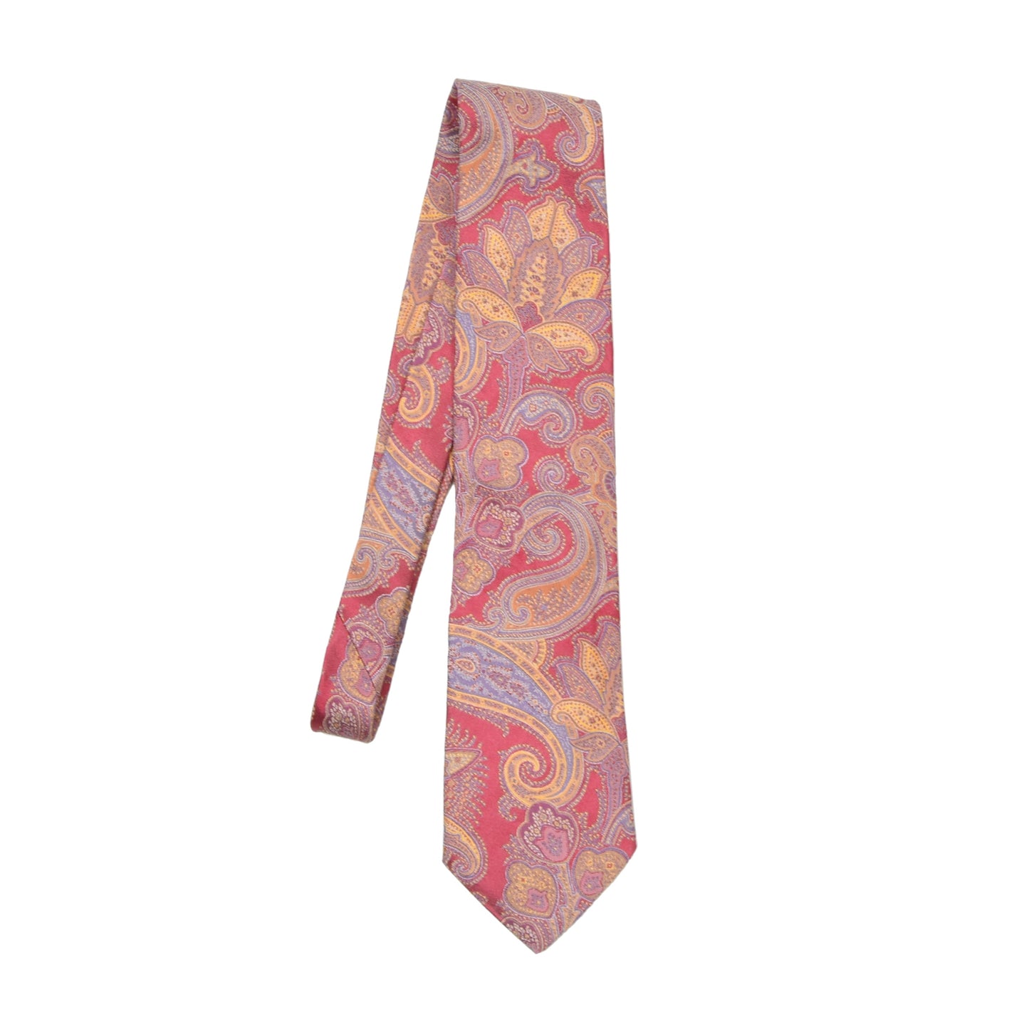 Stassny x Ascot 100% Silk Tie ca. 149.5cm/9.5cm - Pink Paisley