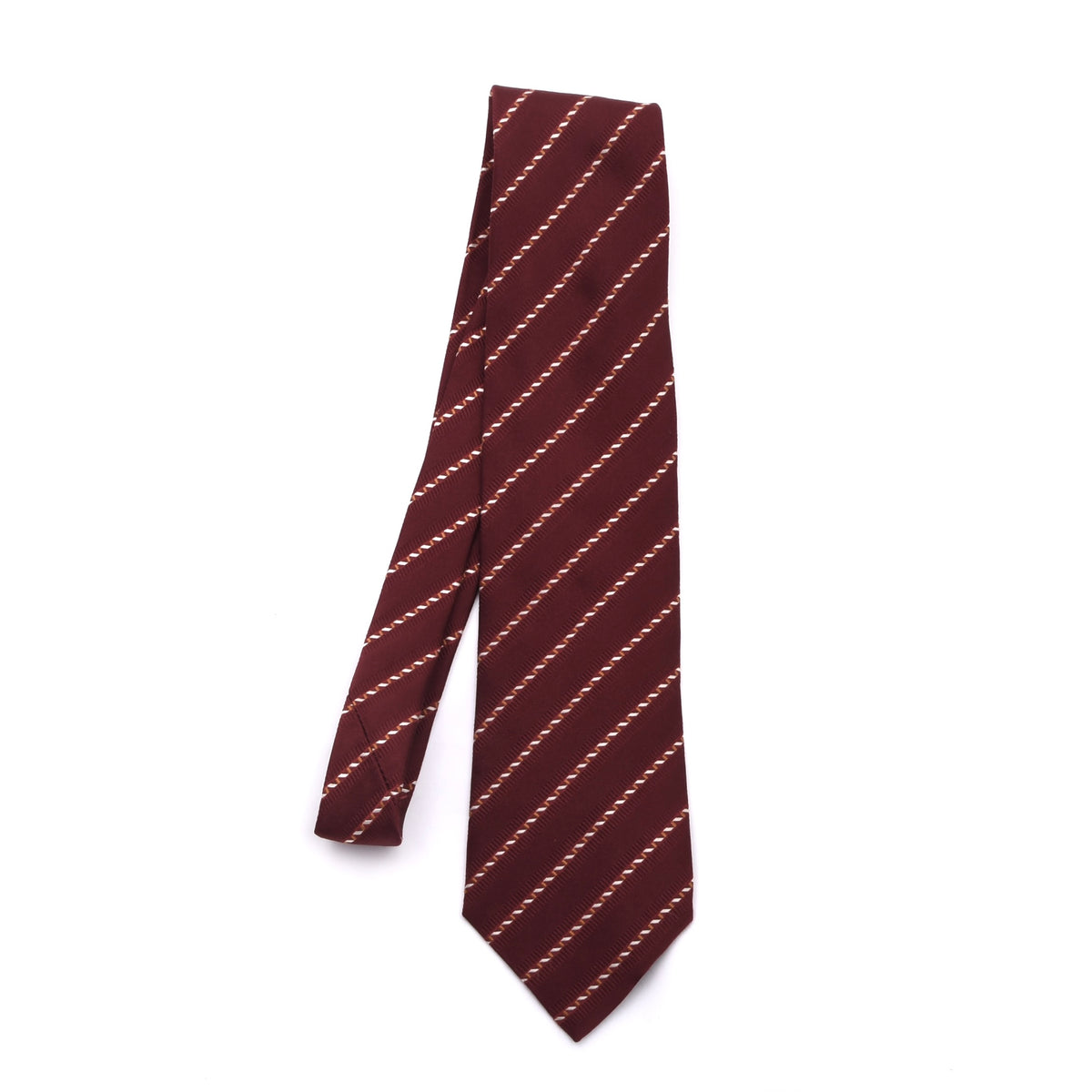 Ermenegildo Zegna 100% Seide Krawatte Made in Italy – Rot Streifen