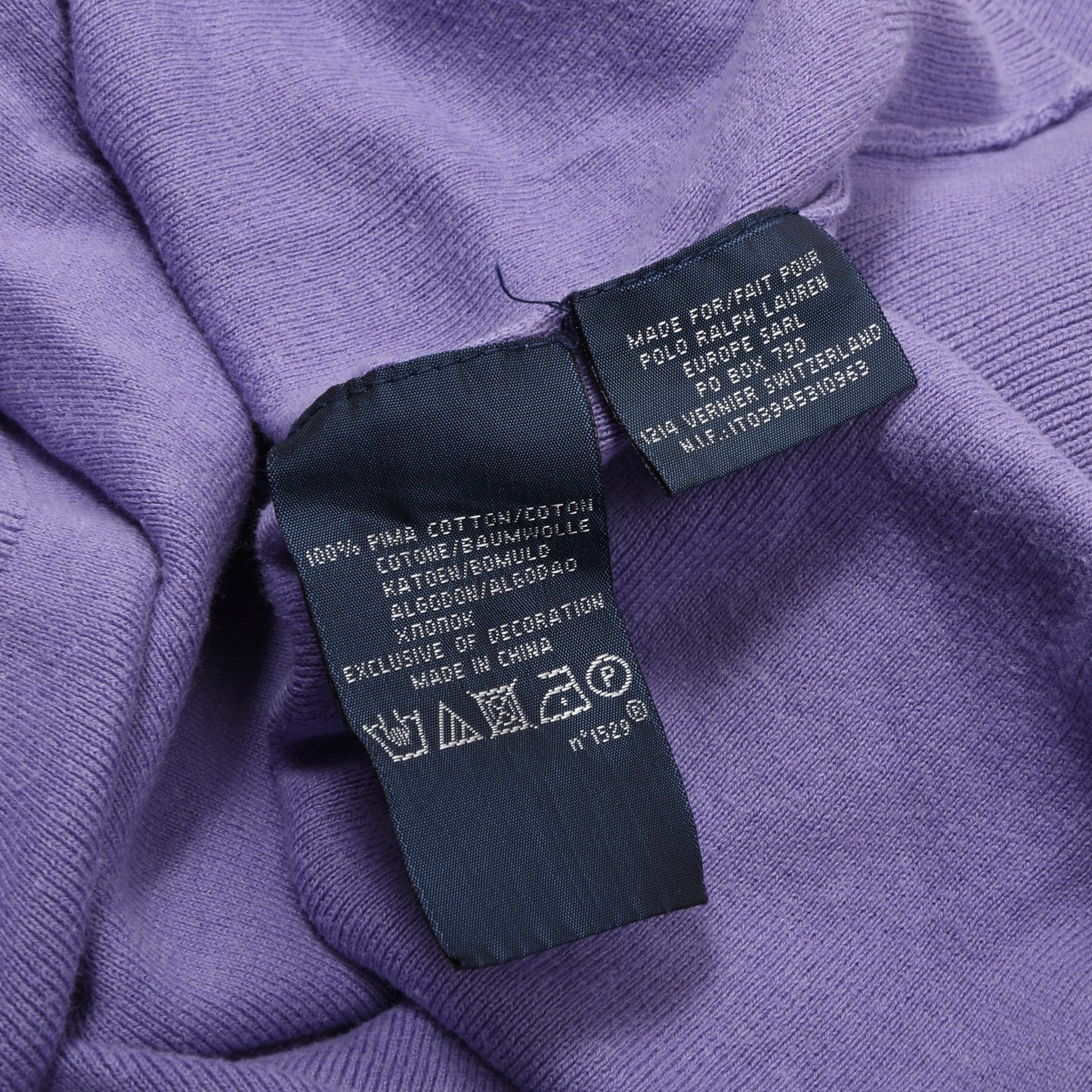 Polo Ralph Lauren Pima-Baumwollpullover, Größe XXL (ca. 62 cm), Lavendel