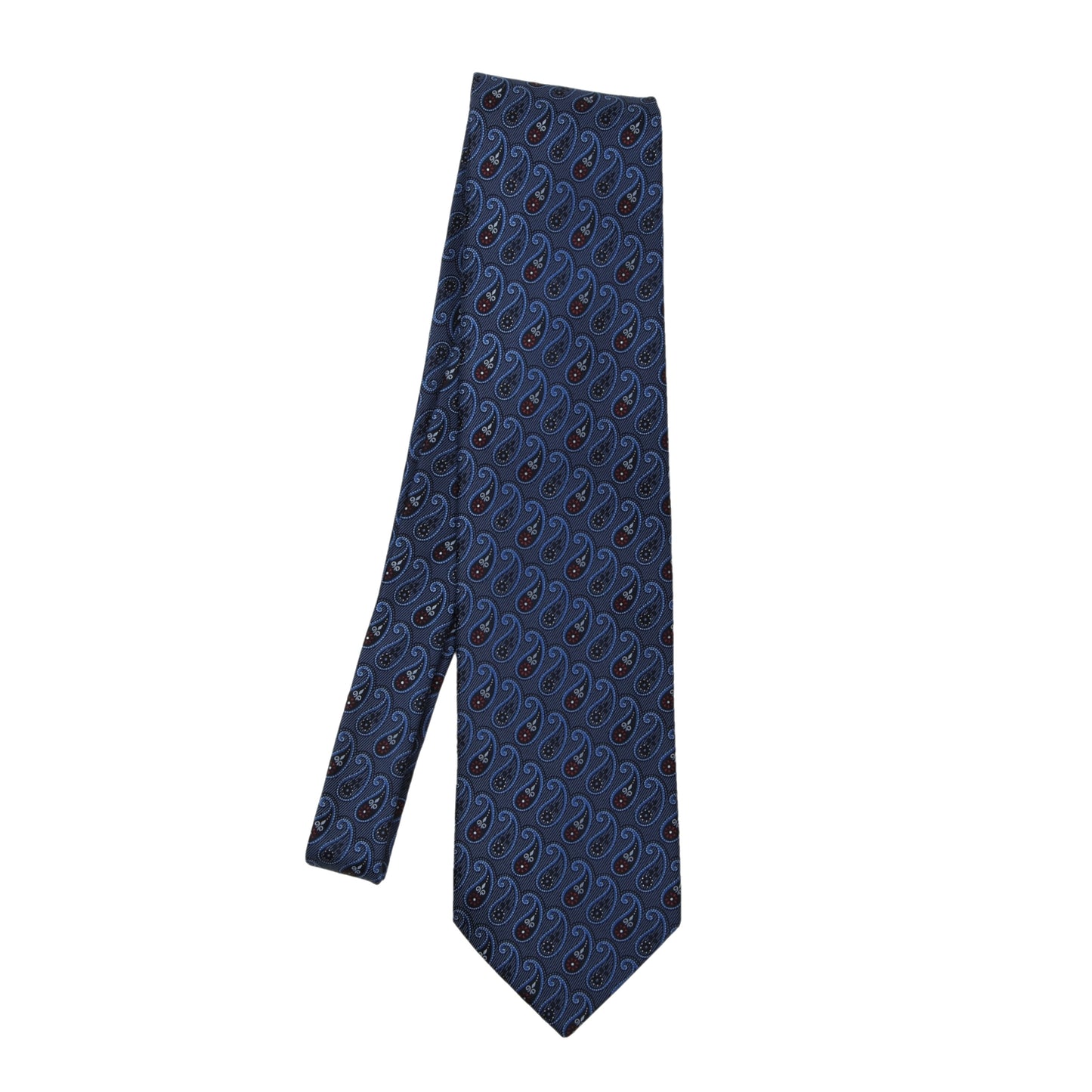 Ermenegildo Zegna Silk Tie ca. 147.5cm/9.5cm - Blue Paisley