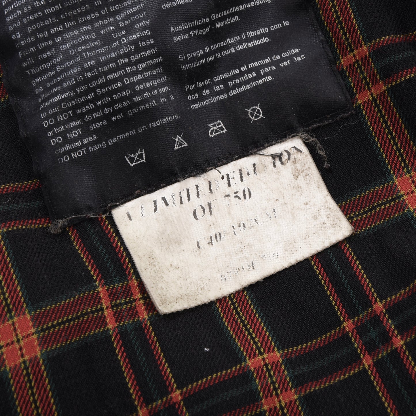 Barbour Beaufort Limited Edition Waxed Jacket Feat. Leather Collar Size C40 ca. 60cm - Green