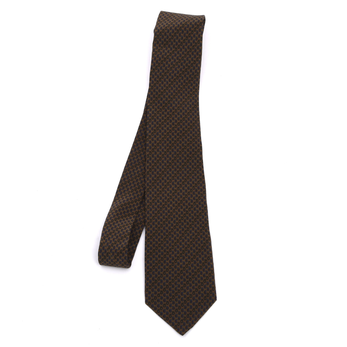 Vintage Altea Milano Ancient Madder Silk Tie 138.5cm - Brown Mini-Paisley