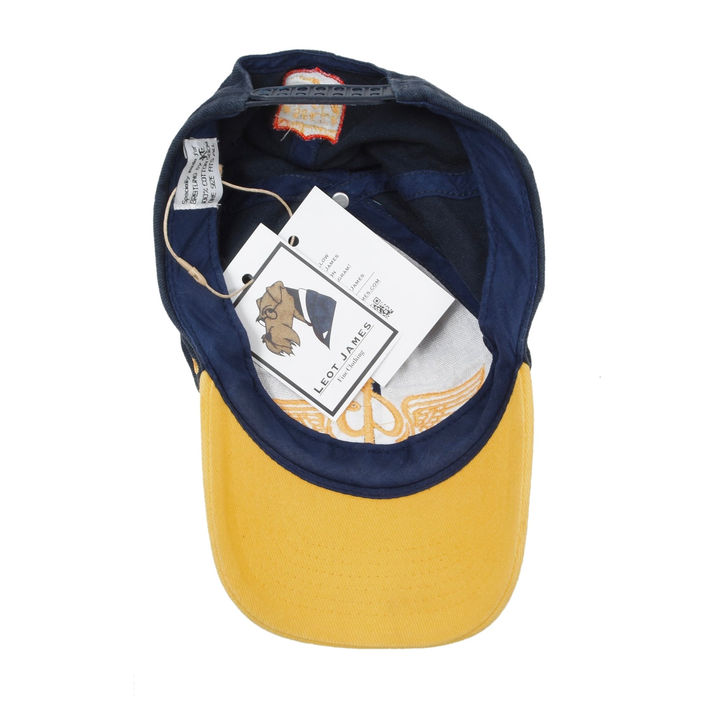 Breitling Baseball Hat One Size - Navy Blue & Yellow