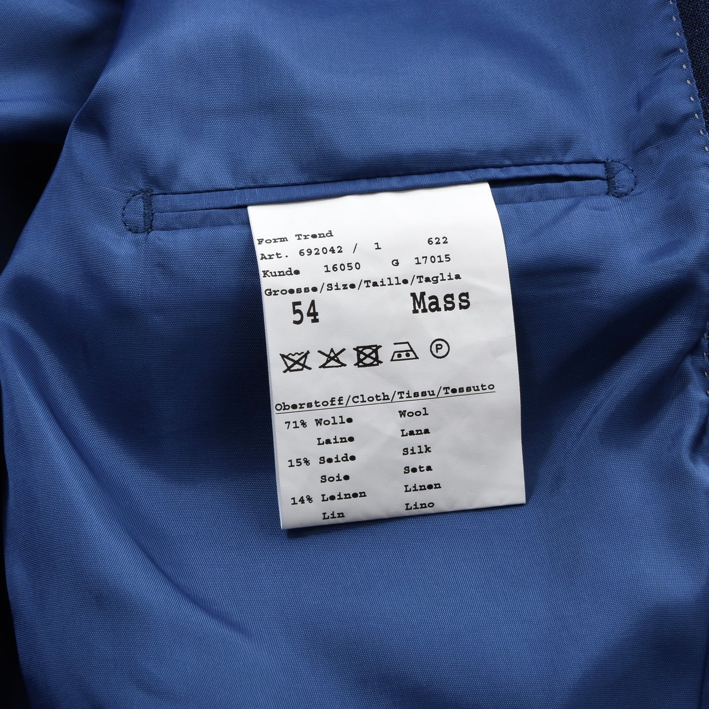 Suitcon Jacket Feat. Loro Piana Summertime Wool/Silk/Linen Fabric ca. 59.5cm - Blue Windowpane