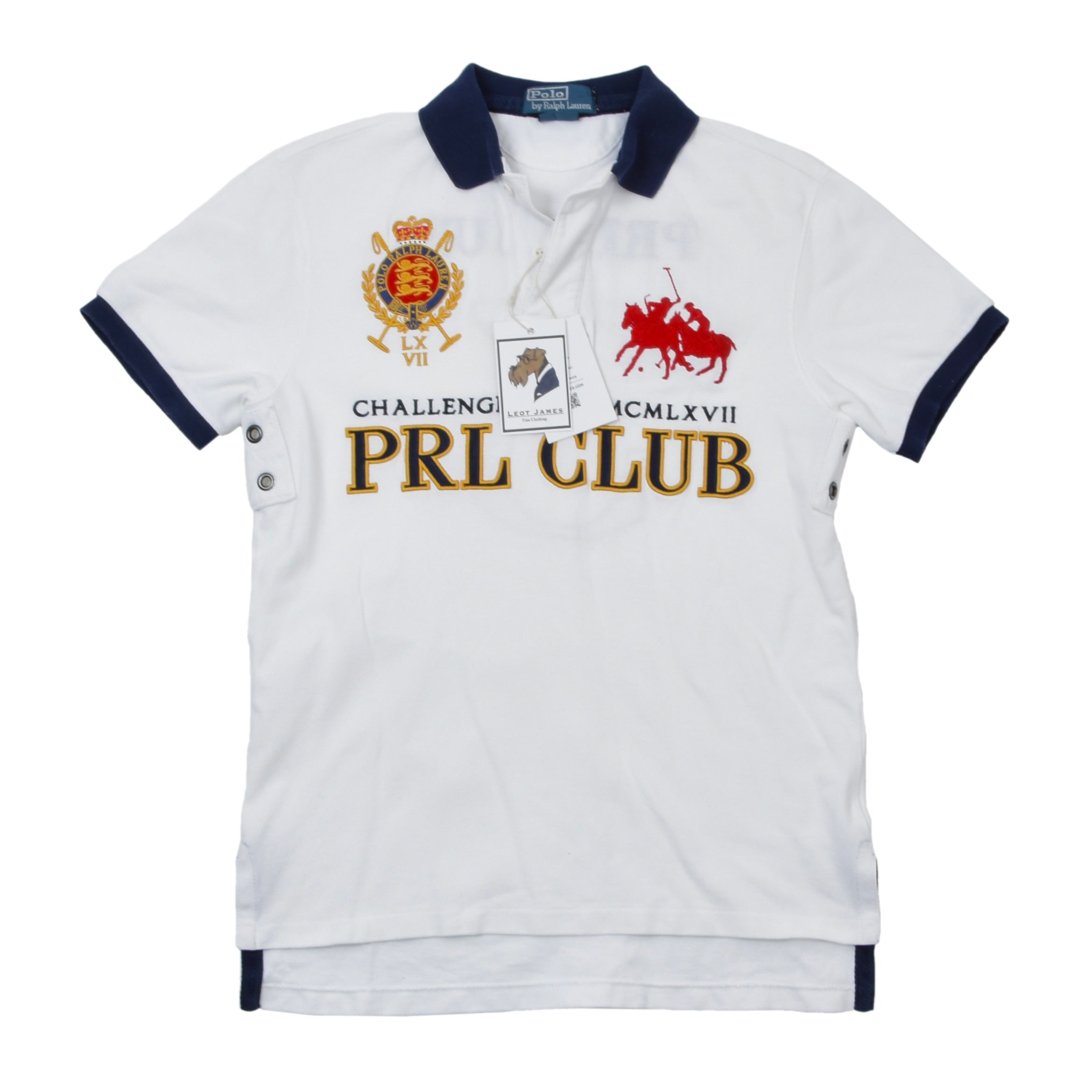 Ralph Lauren Polo Bleecker Challenge Cup Crest Polo Ponies selling White Small