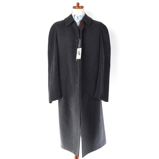 Exclusiv 100% Wool Balmacaan Coat Size 52 - Grey