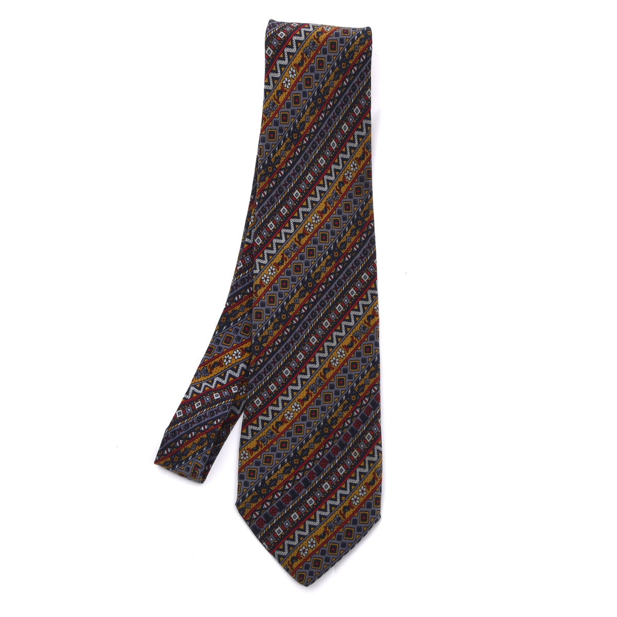 Vintage Lanvin Silk Tie Made in France - Aztec