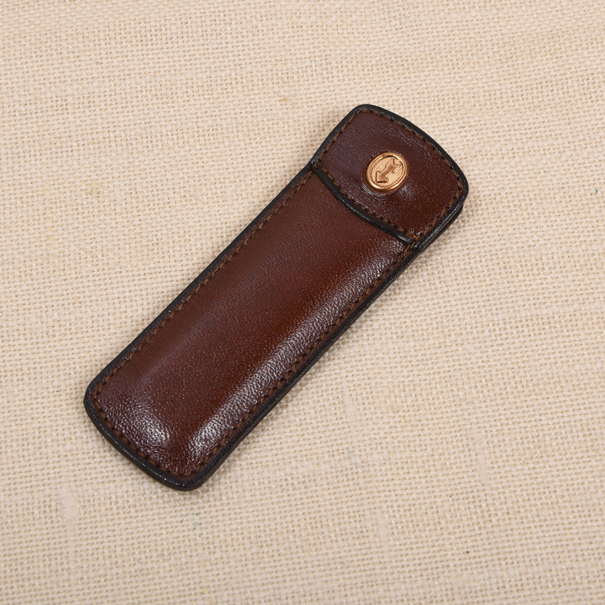 NOS Vintage Goldpfeil Lederetui + Solingen Taschenmesser
