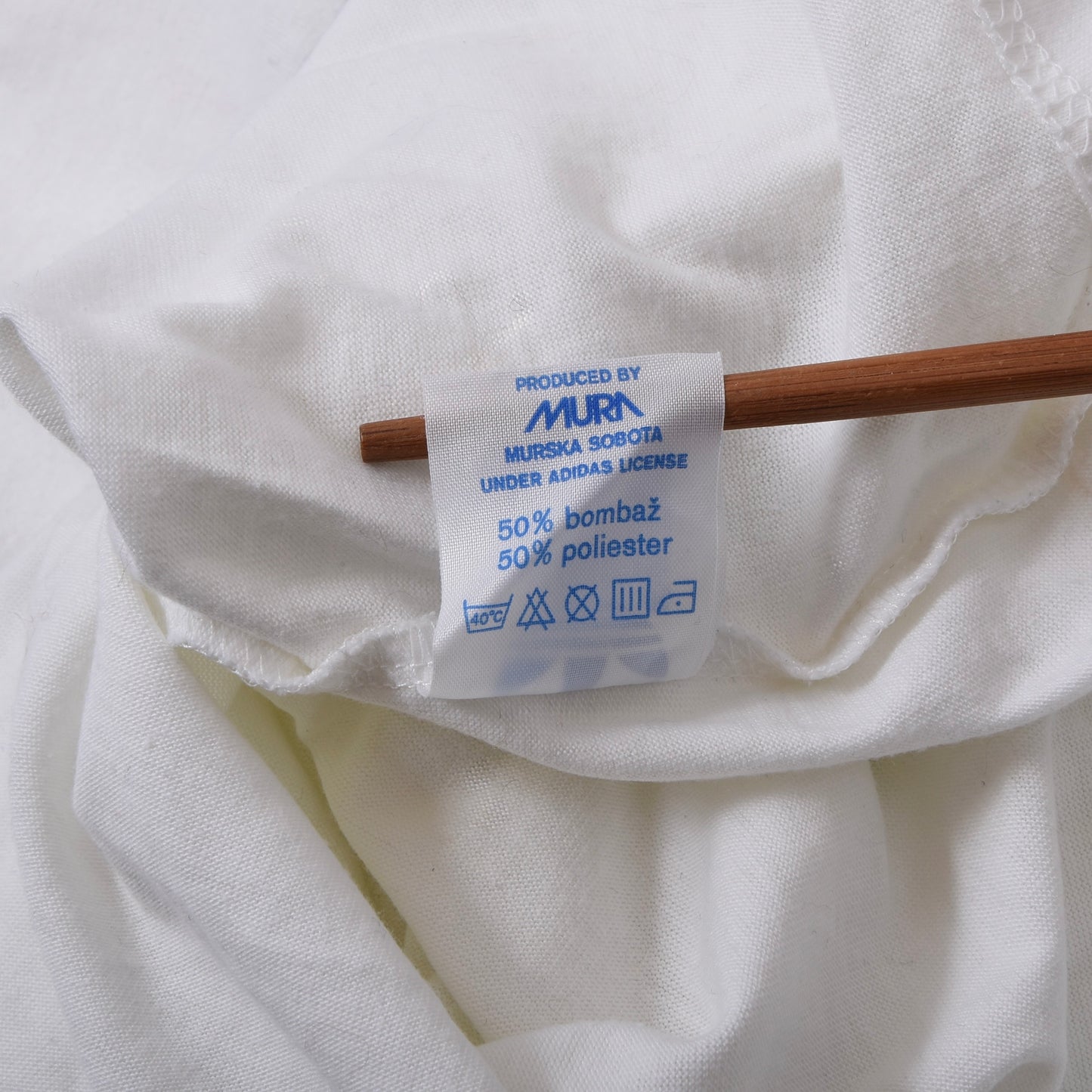 Vintage Adidas Tennis Poloshirt Größe 42 ca. 52,5cm - Weiß