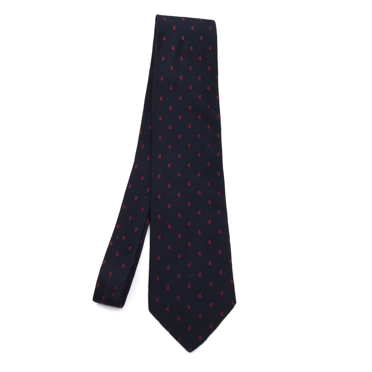 Etro Milano Silk Tie ca. 146.5cm Made in Italy - Navy Red Paisley