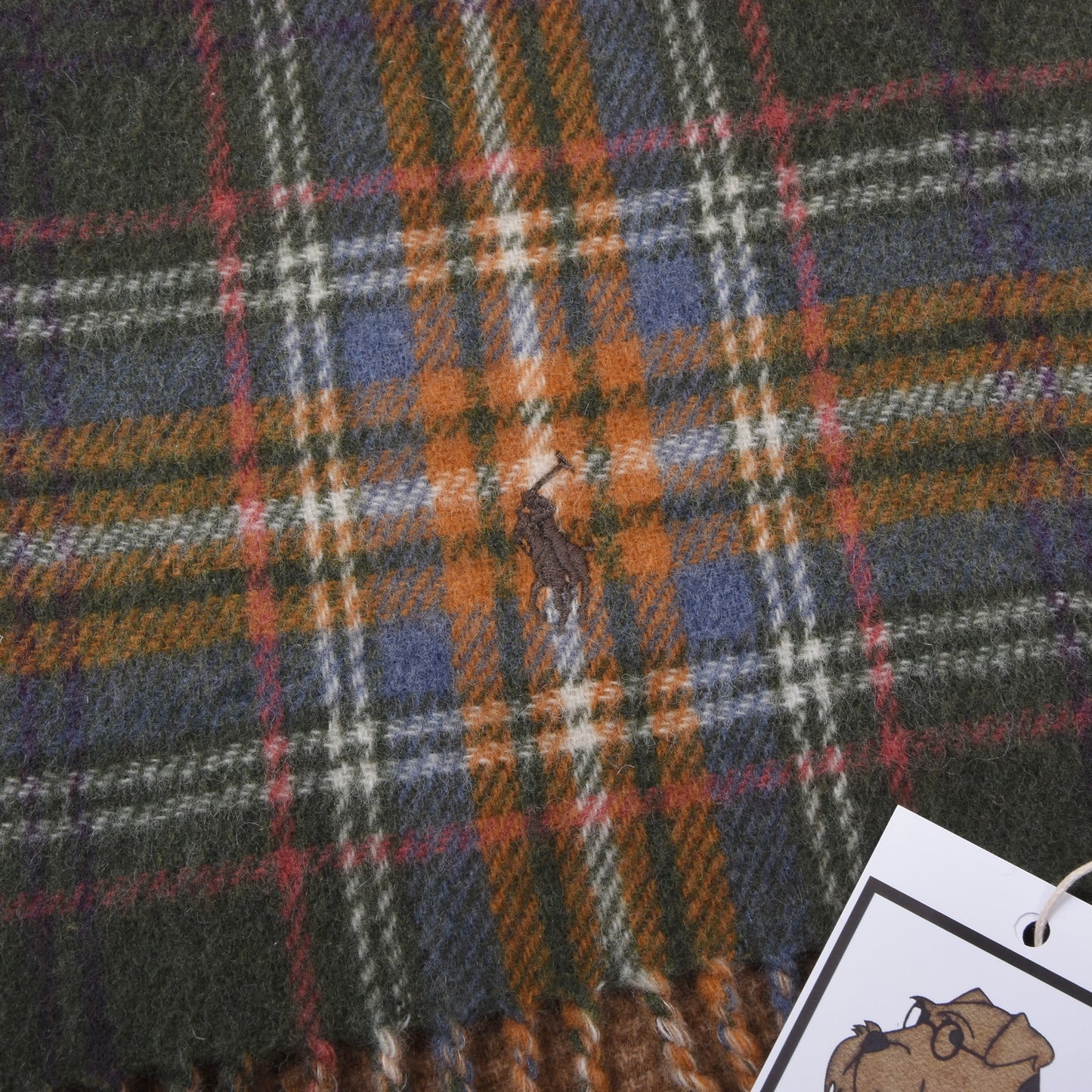 Polo Ralph Lauren Vintage Wool Scarf ca. 156cm - Reversible