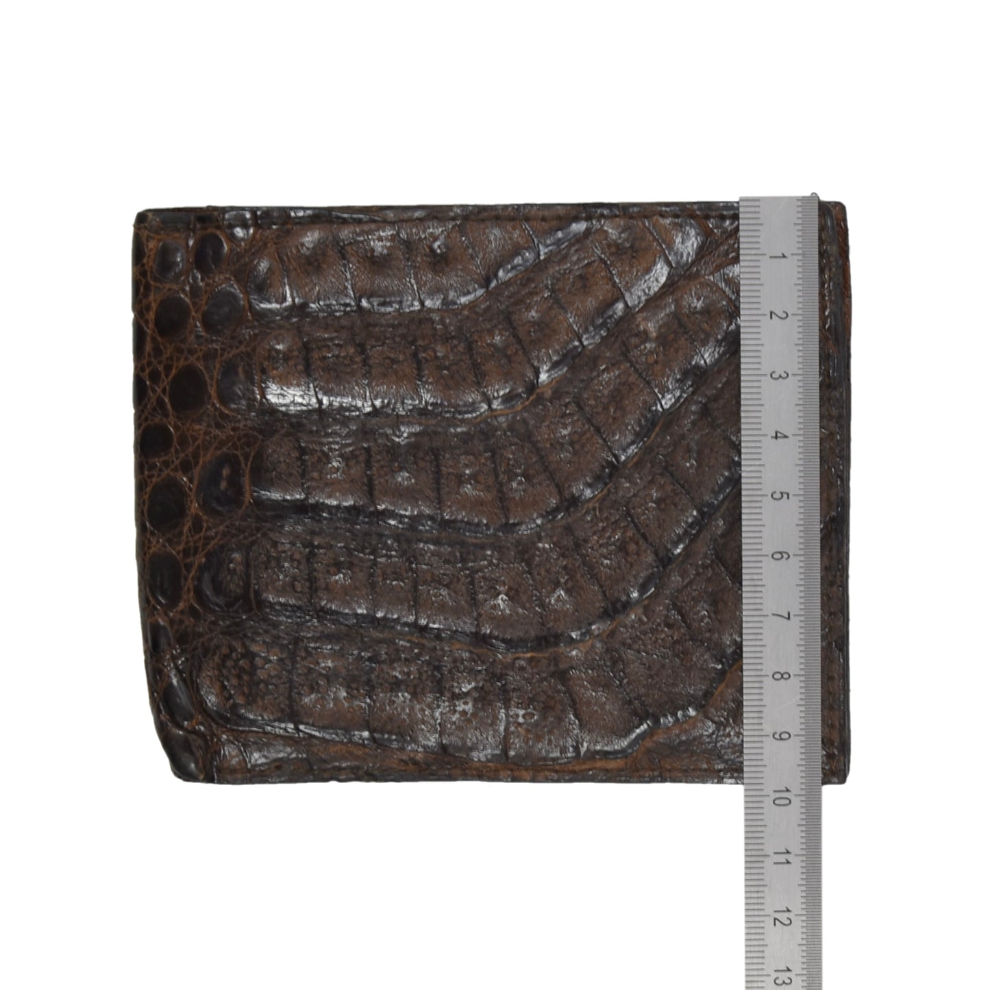 Classic Crocodile Skin Wallet - Brown